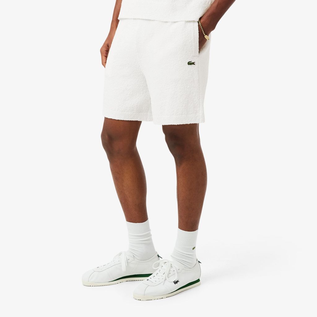 Quần Ngắn Lacoste Nam Dáng Rộng Chất Liệu Bouclé Dệt