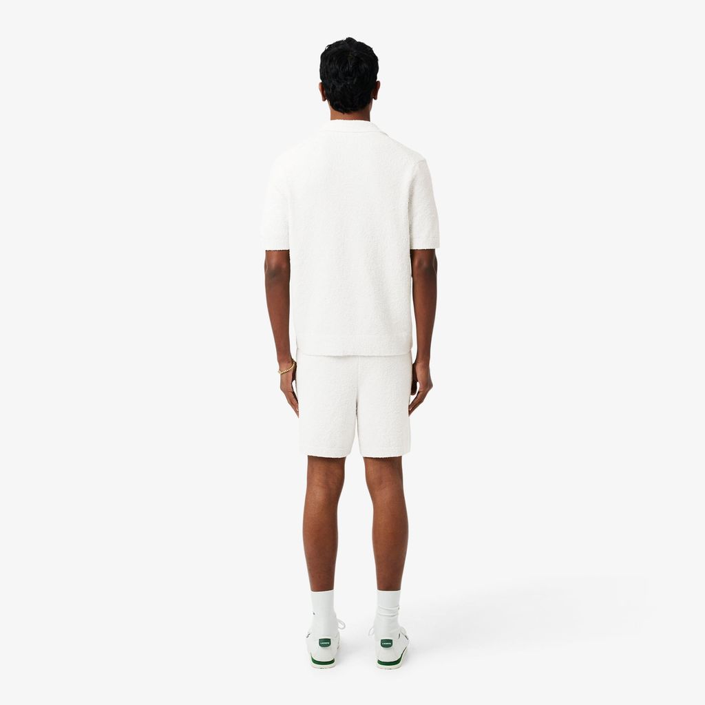 Quần Ngắn Lacoste Nam Dáng Rộng Chất Liệu Bouclé Dệt
