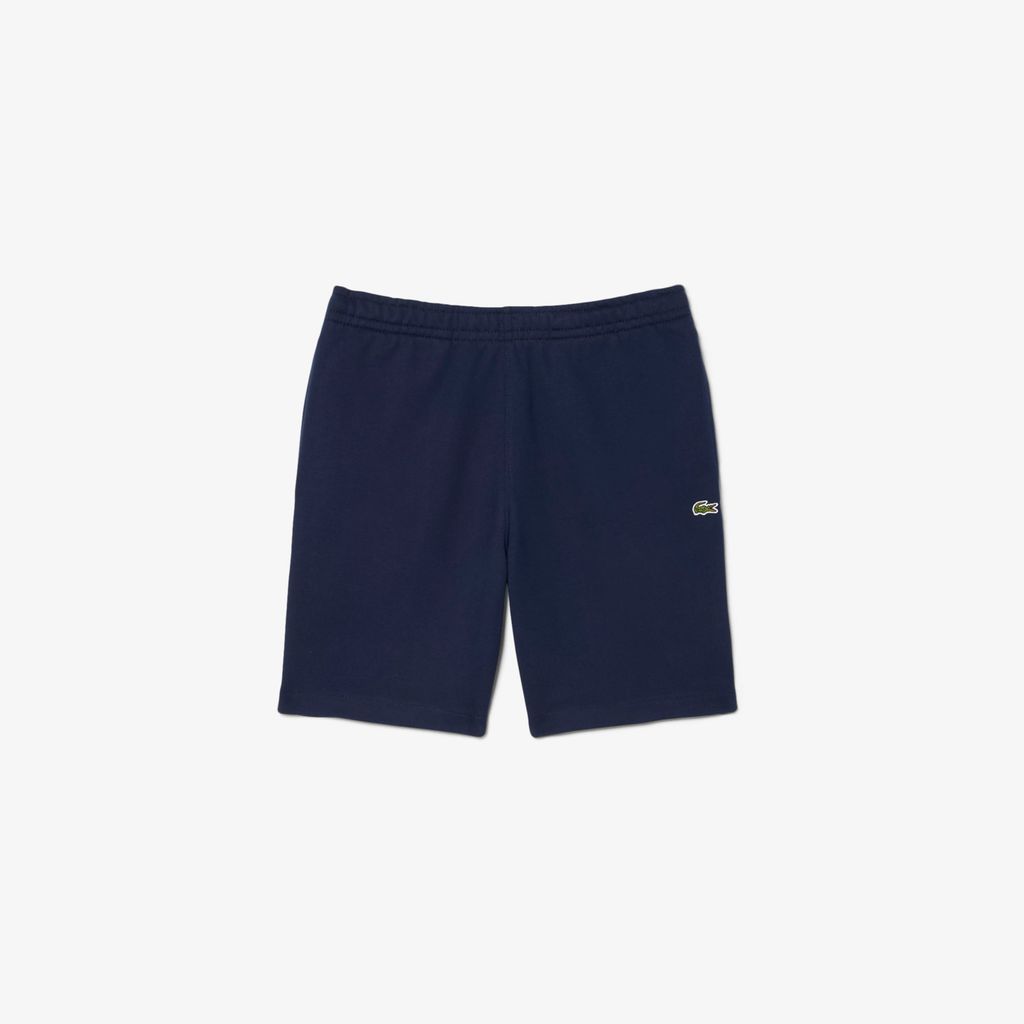 Quần Ngắn Lacoste Nam Ống Suông Chất Liệu Nỉ Kẻ Sọc Có Logo