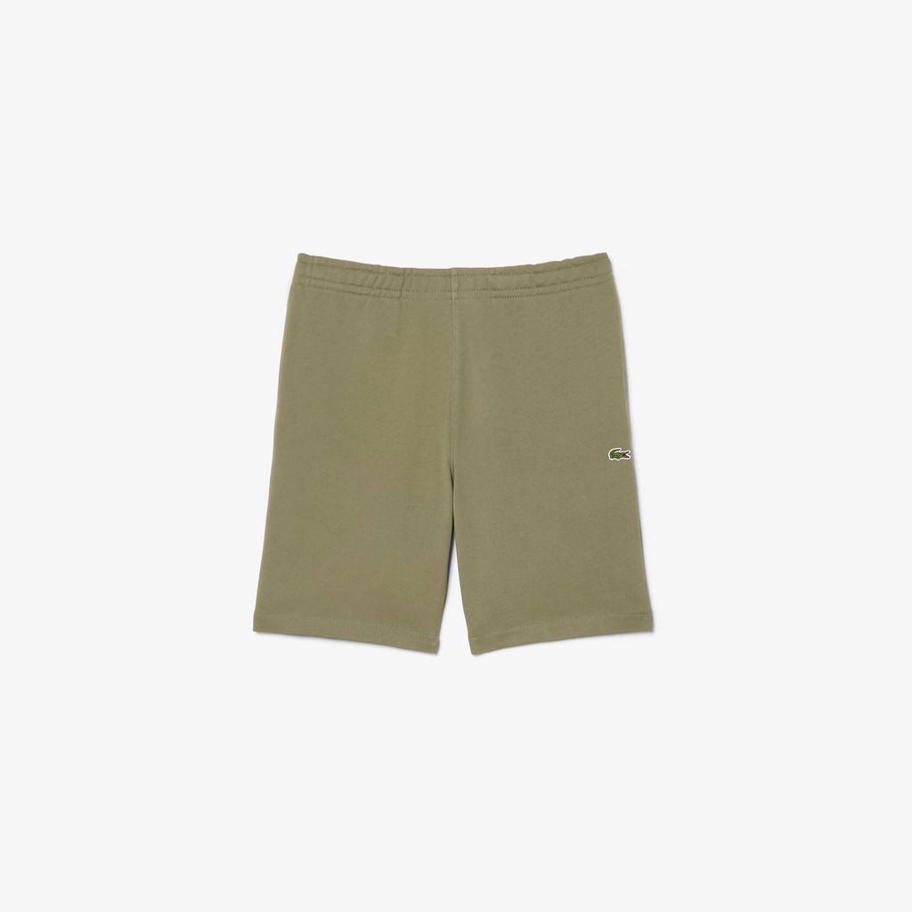 Quần Ngắn Lacoste Nam Ống Suông Chất Liệu Nỉ Kẻ Sọc Có Logo