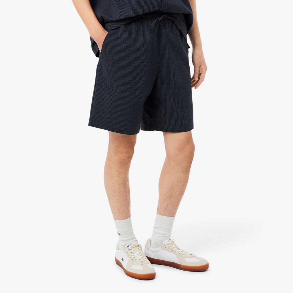 Quần Ngắn Lacoste Nam Dáng Oversize Chất Liệu Cotton Seersucker
