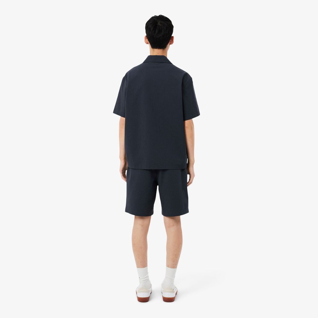 Quần Ngắn Lacoste Nam Dáng Oversize Chất Liệu Cotton Seersucker