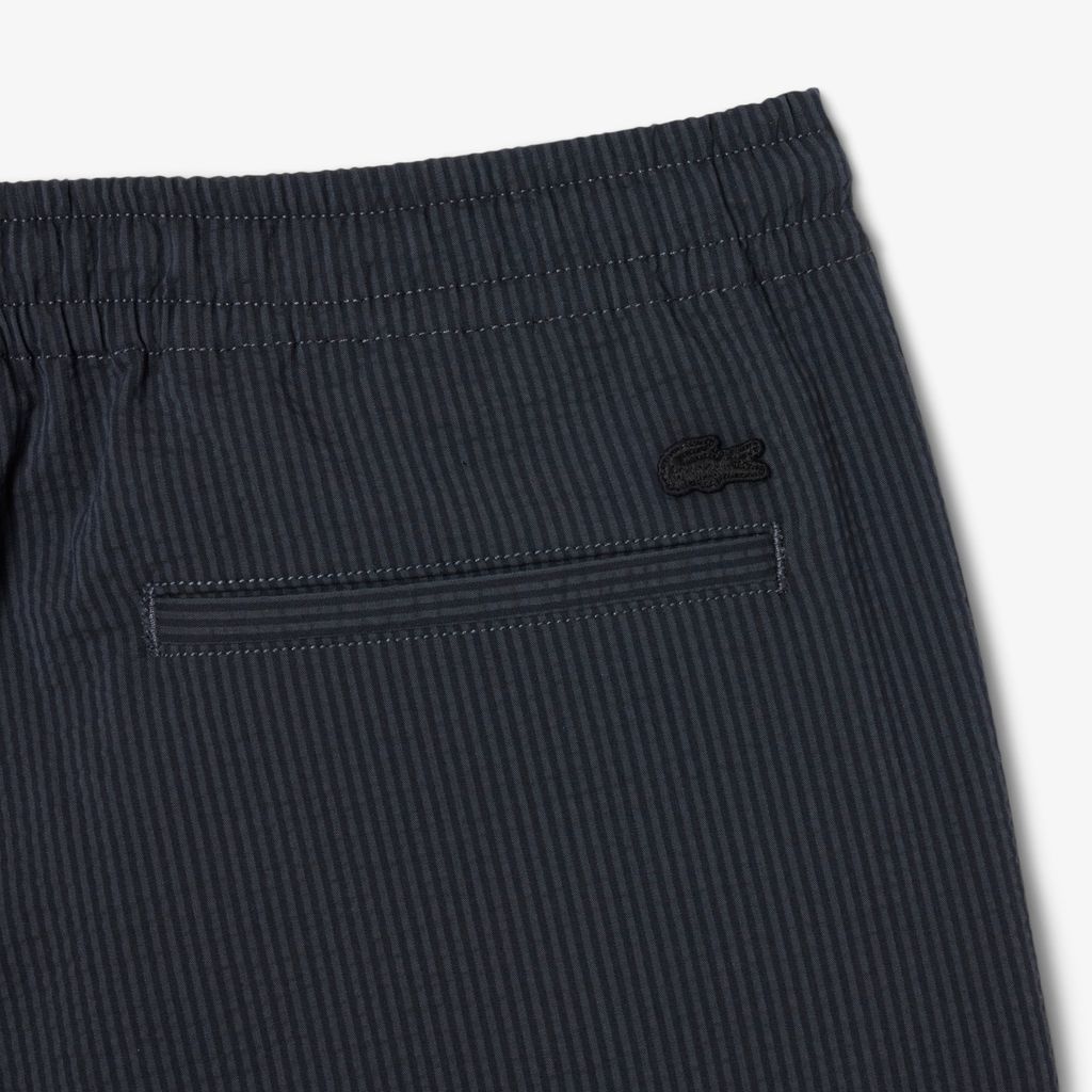 Quần Ngắn Lacoste Nam Dáng Oversize Chất Liệu Cotton Seersucker