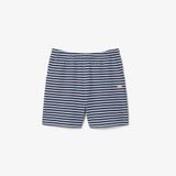 Quần Ngắn Lacoste Nam Ống Suông Chất Liệu Cotton Kẻ Sọc