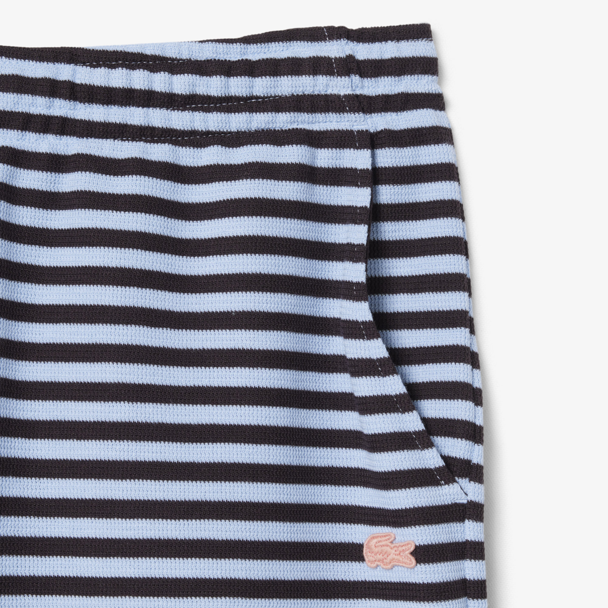 Quần Ngắn Lacoste Nam Ống Suông Chất Liệu Cotton Kẻ Sọc