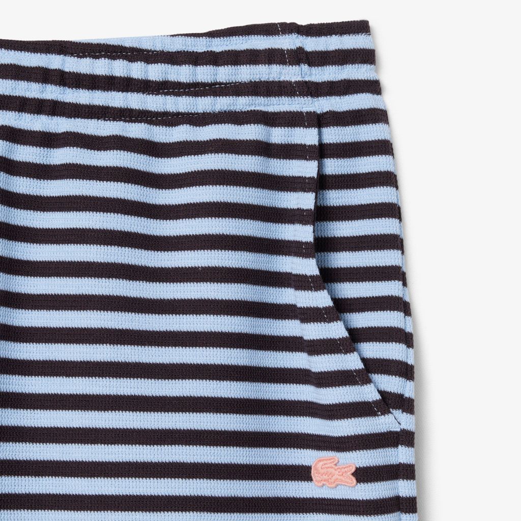 Quần Ngắn Lacoste Nam Ống Suông Chất Liệu Cotton Kẻ Sọc