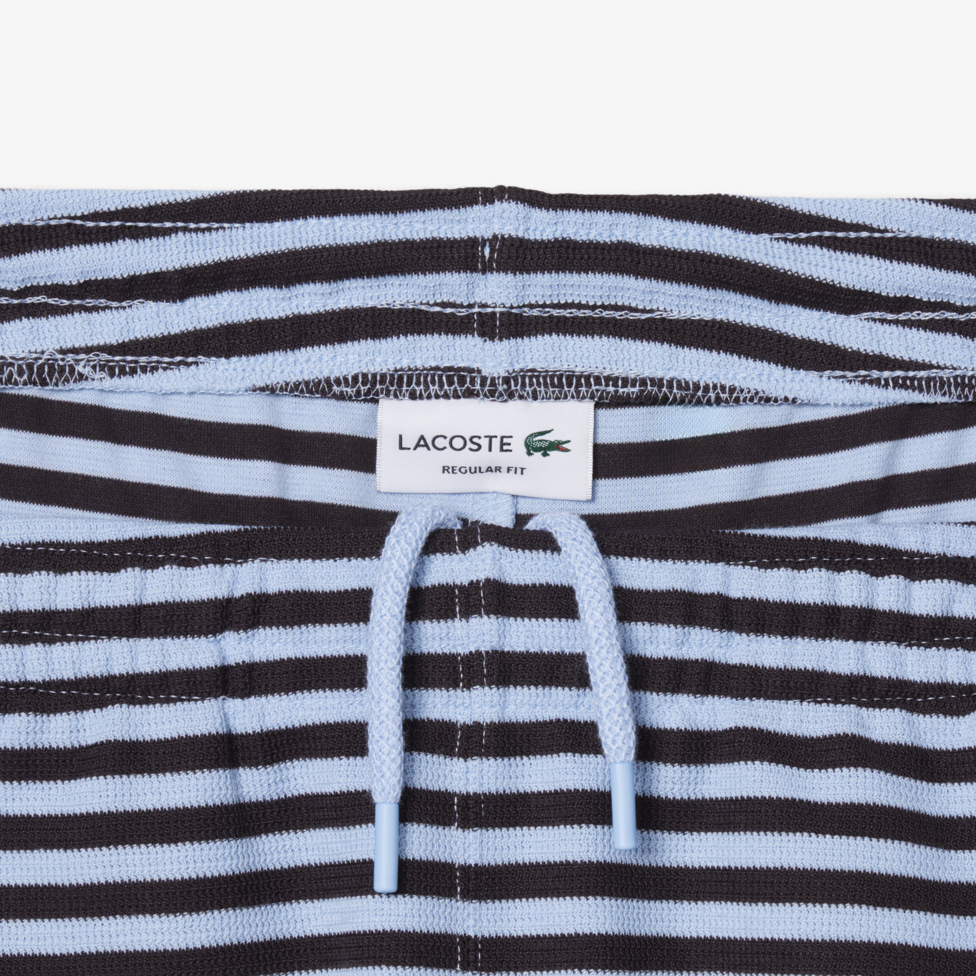Quần Ngắn Lacoste Nam Ống Suông Chất Liệu Cotton Kẻ Sọc