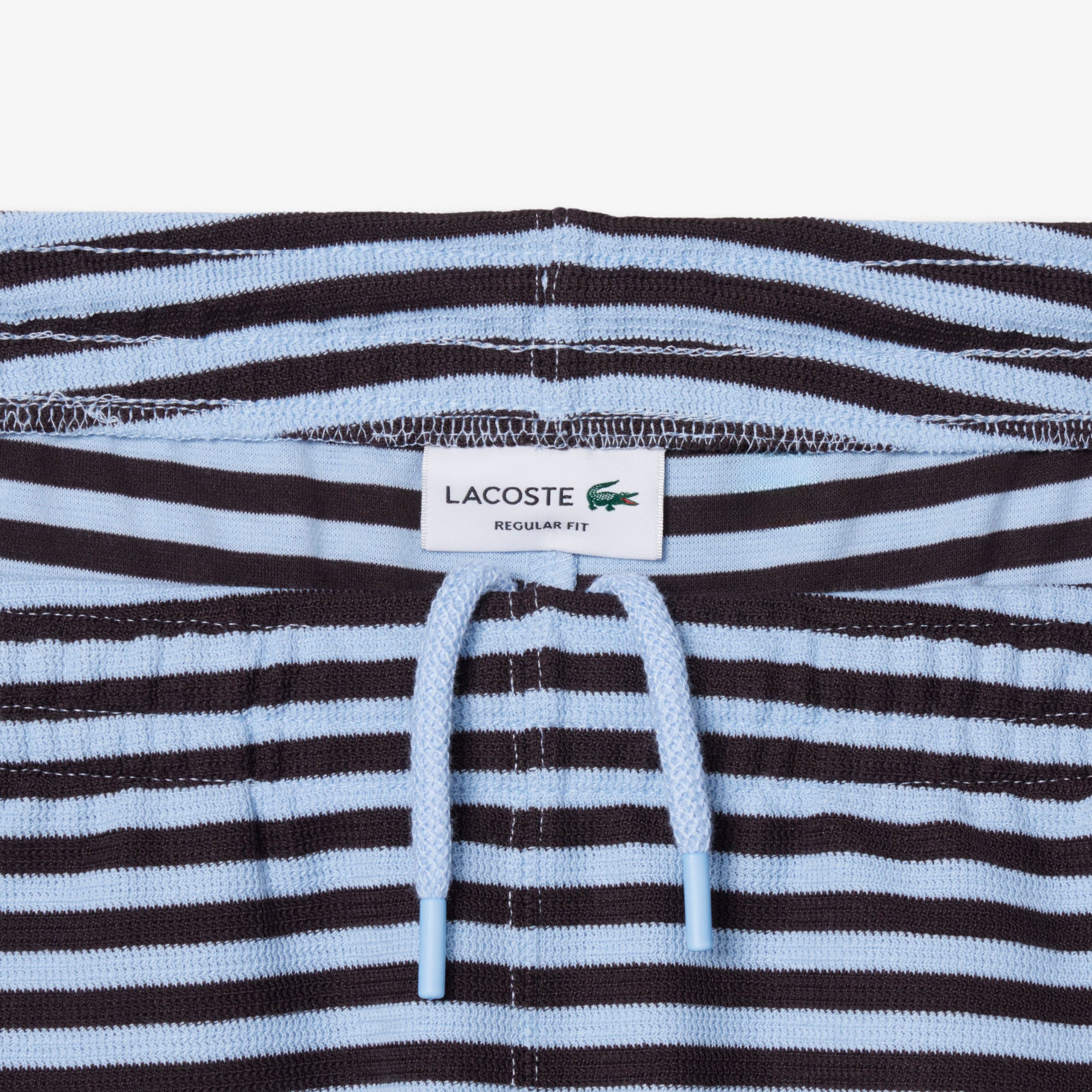 Quần Ngắn Lacoste Nam Ống Suông Chất Liệu Cotton Kẻ Sọc