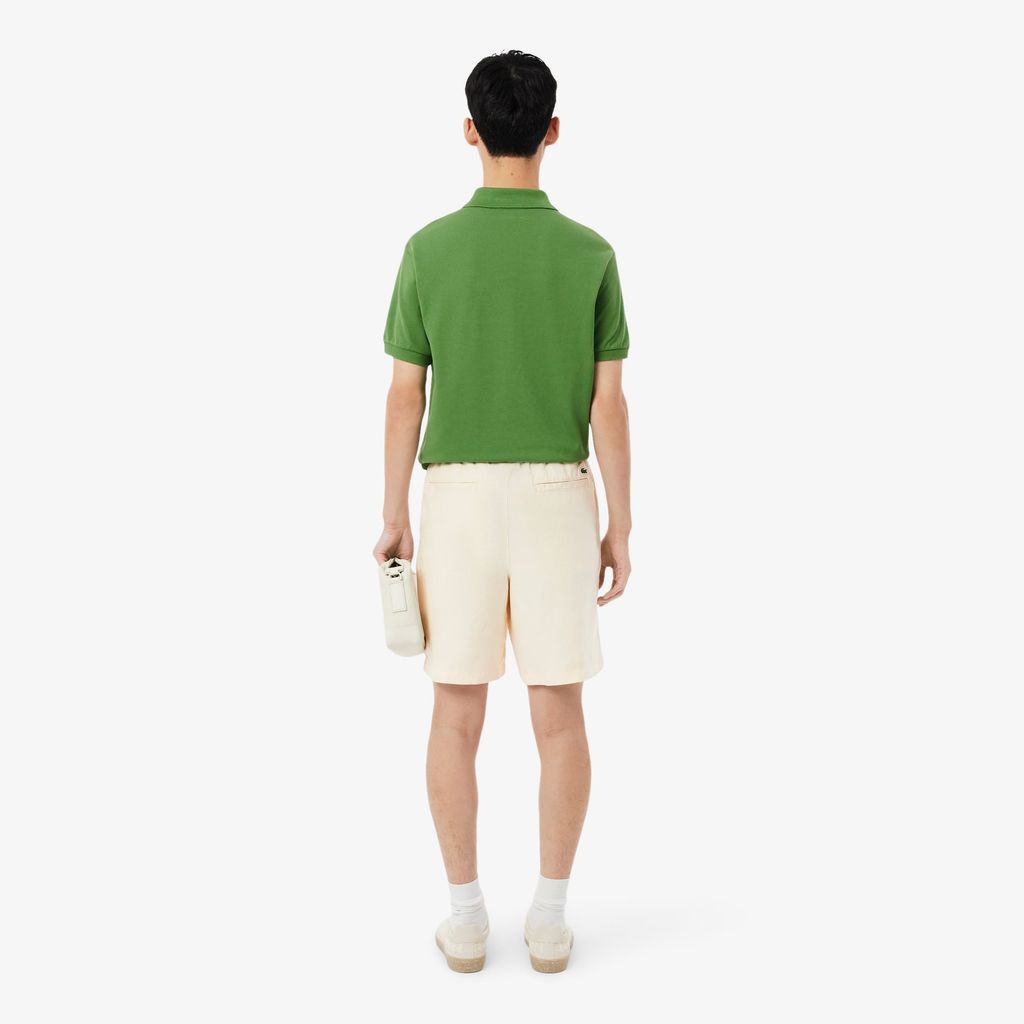 Quần Ngắn Lacoste Nam Ống Suông Chất Liệu Twill Pha Linen