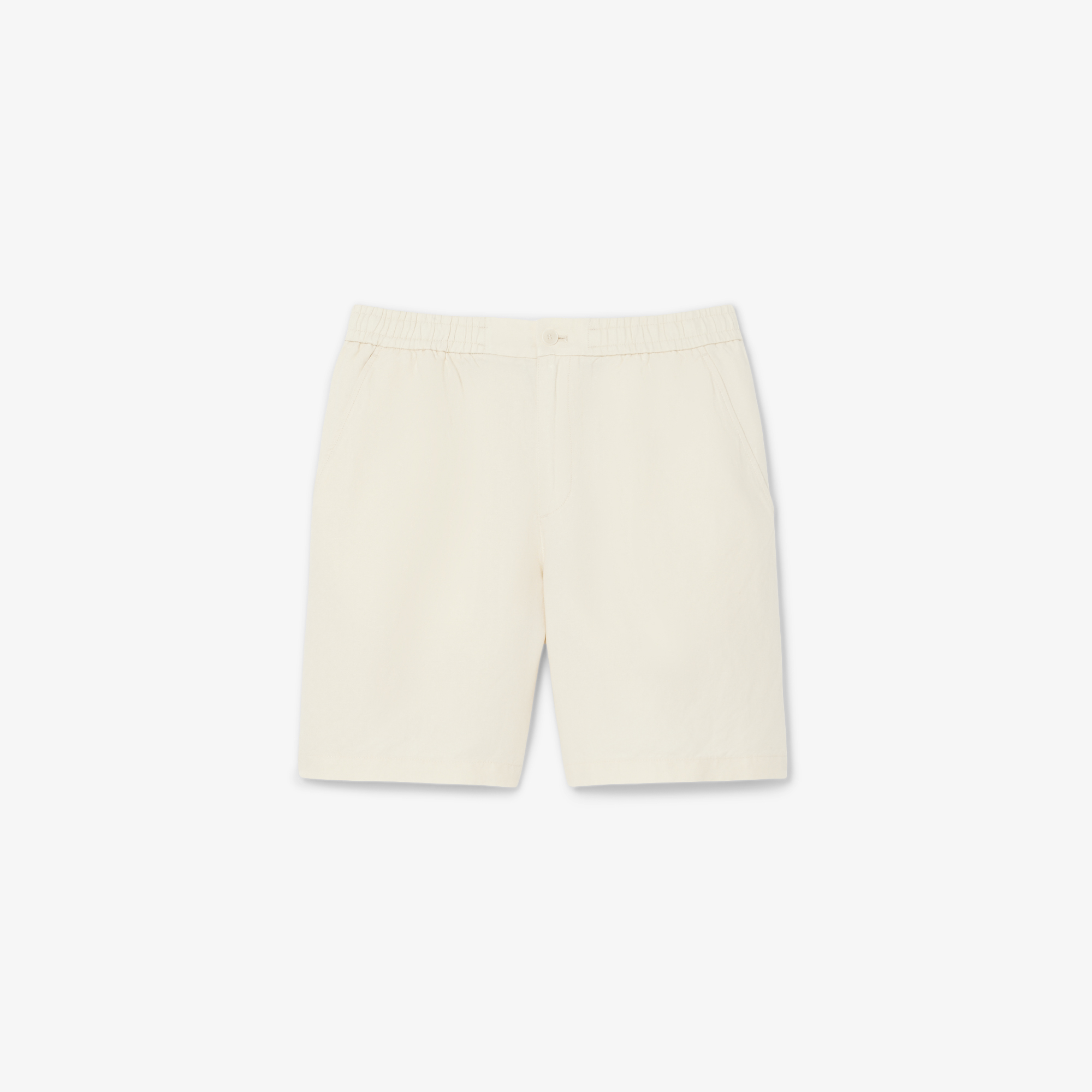 Quần Ngắn Lacoste Nam Ống Suông Chất Liệu Twill Pha Linen