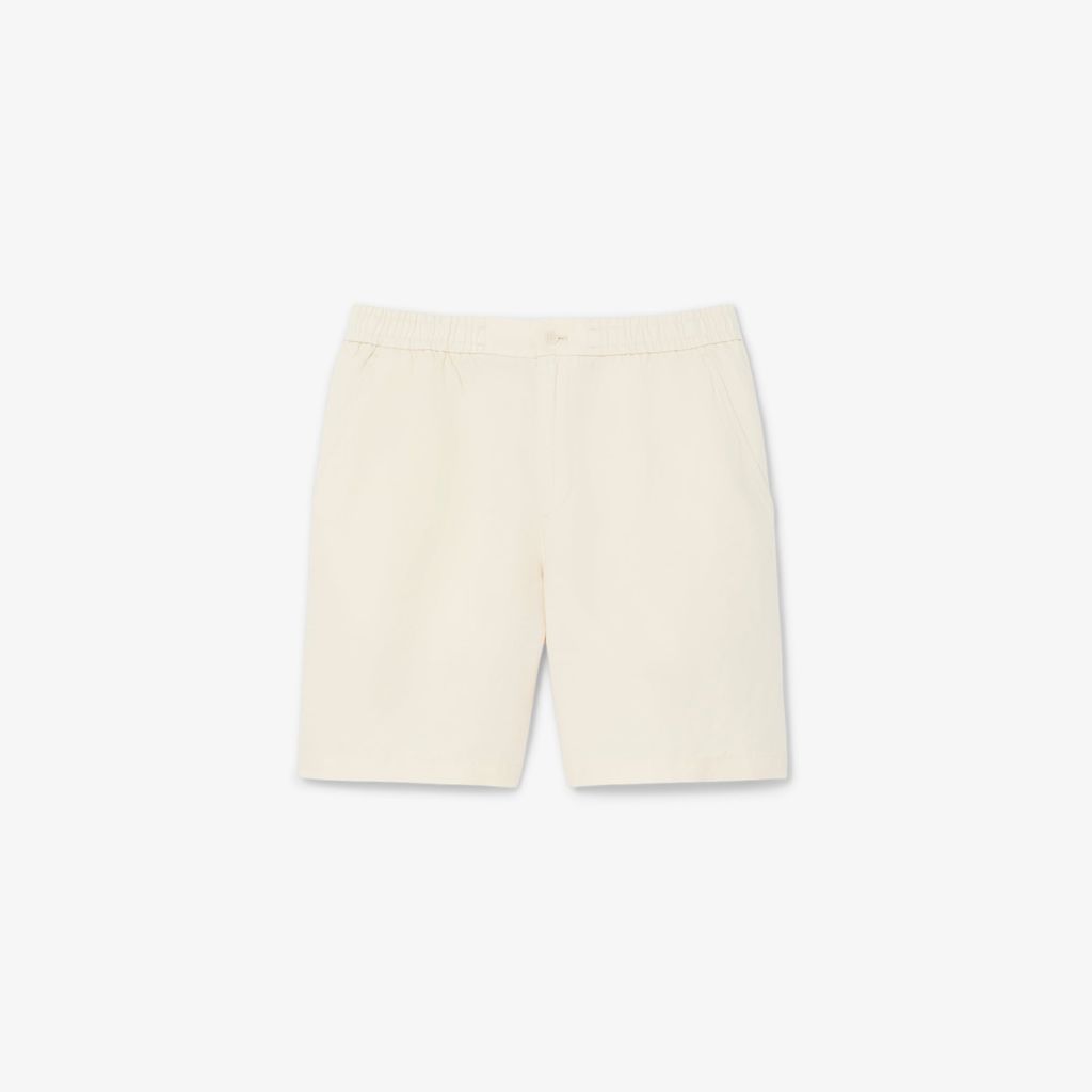 Quần Ngắn Lacoste Nam Ống Suông Chất Liệu Twill Pha Linen