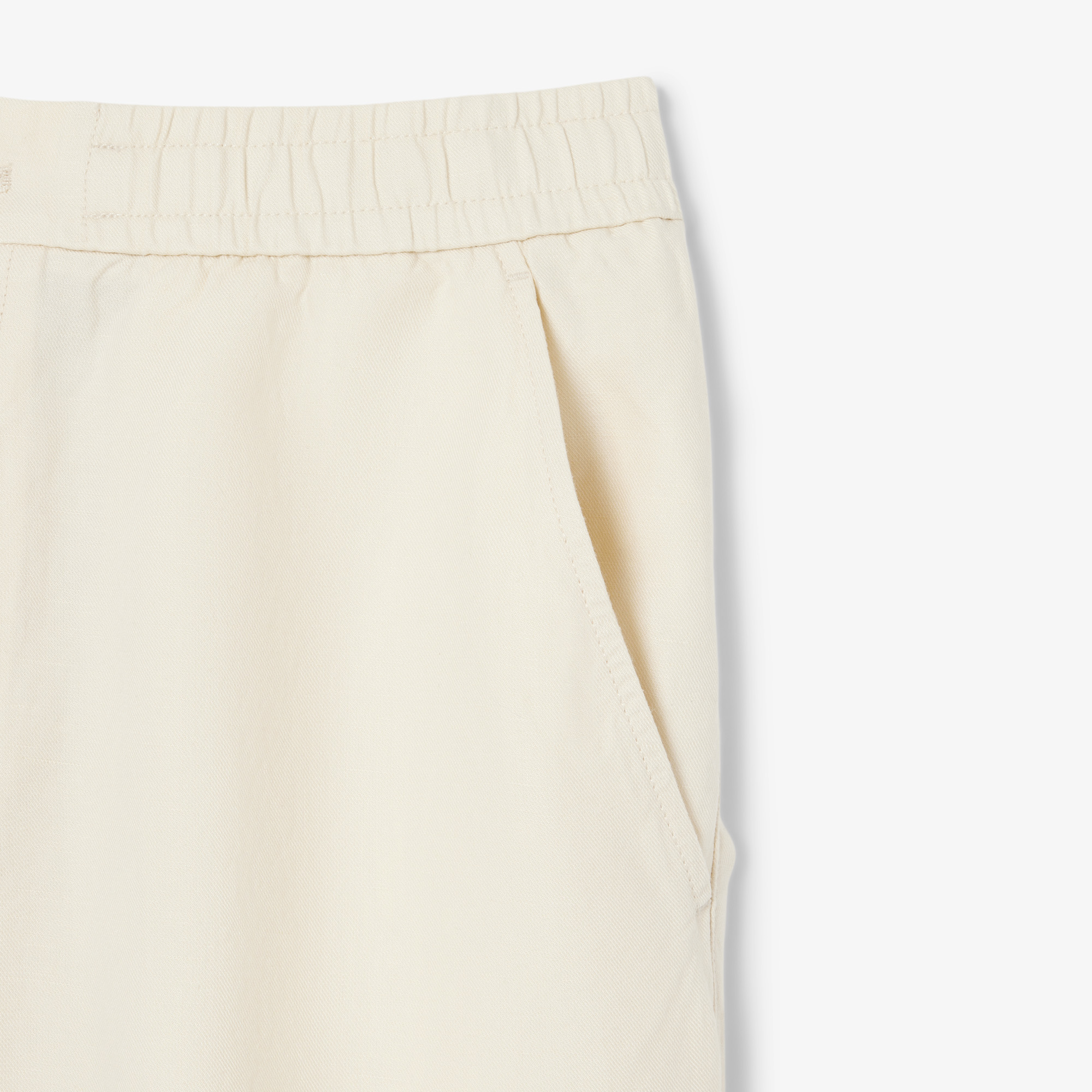 Quần Ngắn Lacoste Nam Ống Suông Chất Liệu Twill Pha Linen