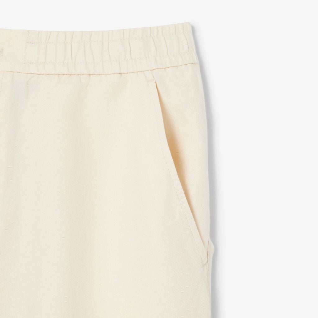 Quần Ngắn Lacoste Nam Ống Suông Chất Liệu Twill Pha Linen