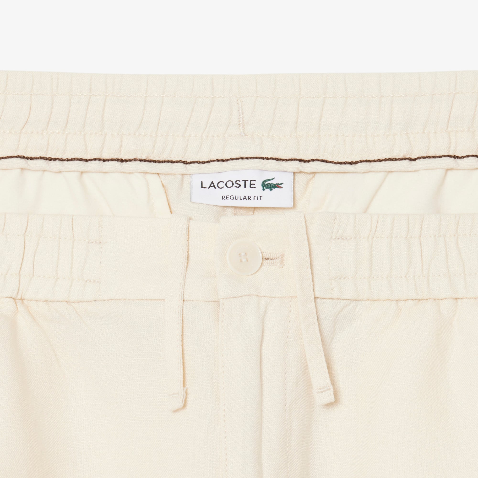 Quần Ngắn Lacoste Nam Ống Suông Chất Liệu Twill Pha Linen