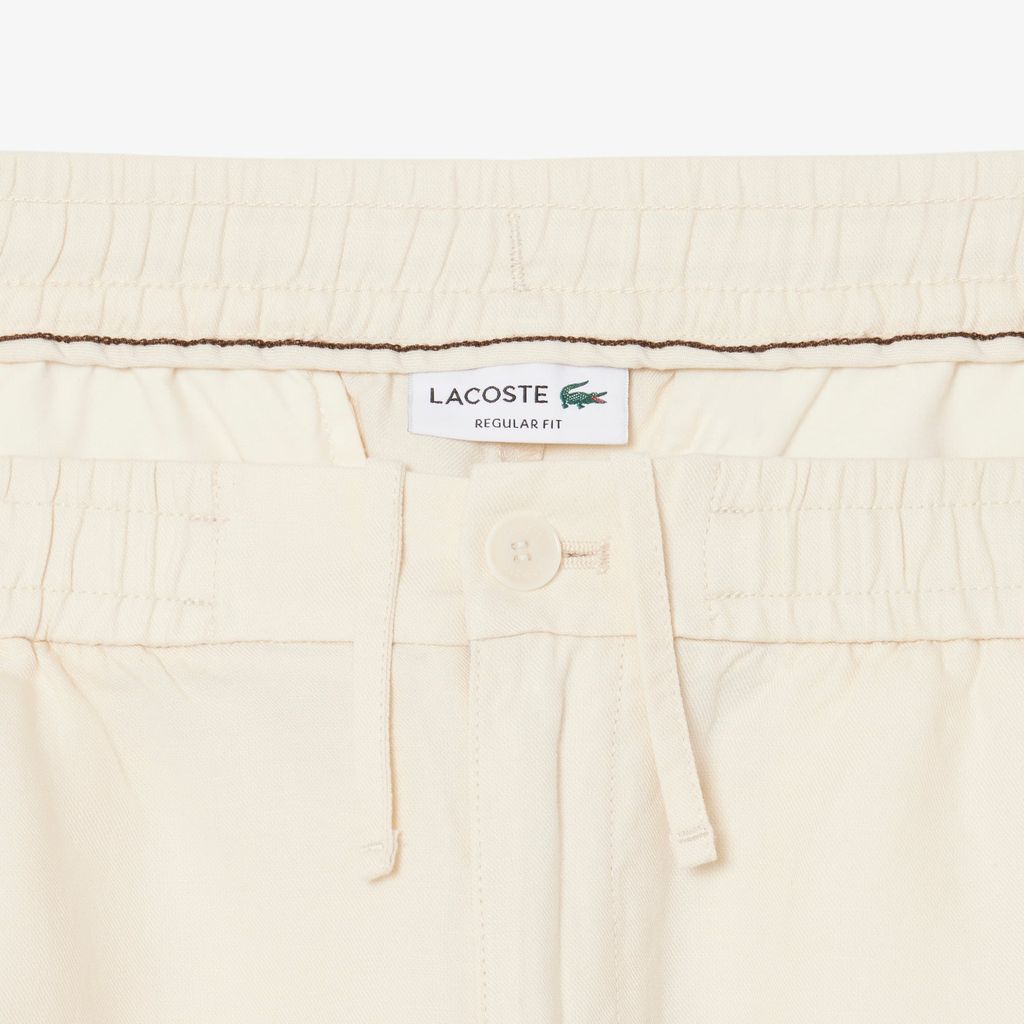Quần Ngắn Lacoste Nam Ống Suông Chất Liệu Twill Pha Linen