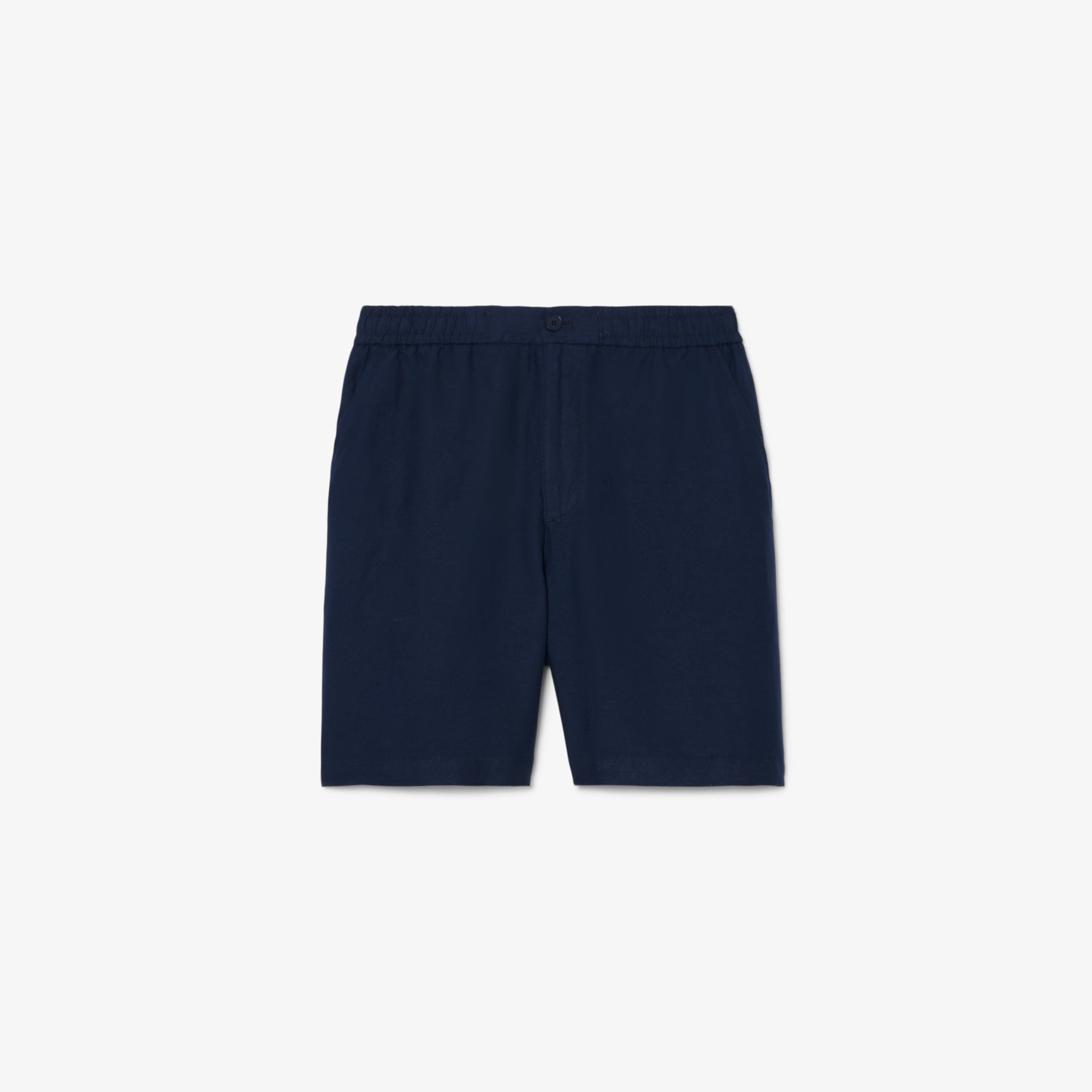 Quần Ngắn Lacoste Nam Ống Suông Chất Liệu Twill Pha Linen