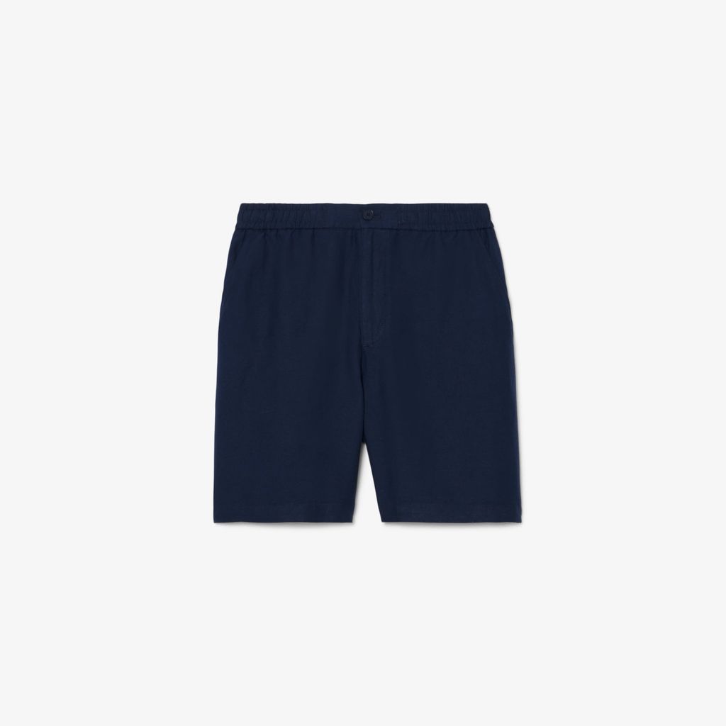 Quần Ngắn Lacoste Nam Ống Suông Chất Liệu Twill Pha Linen