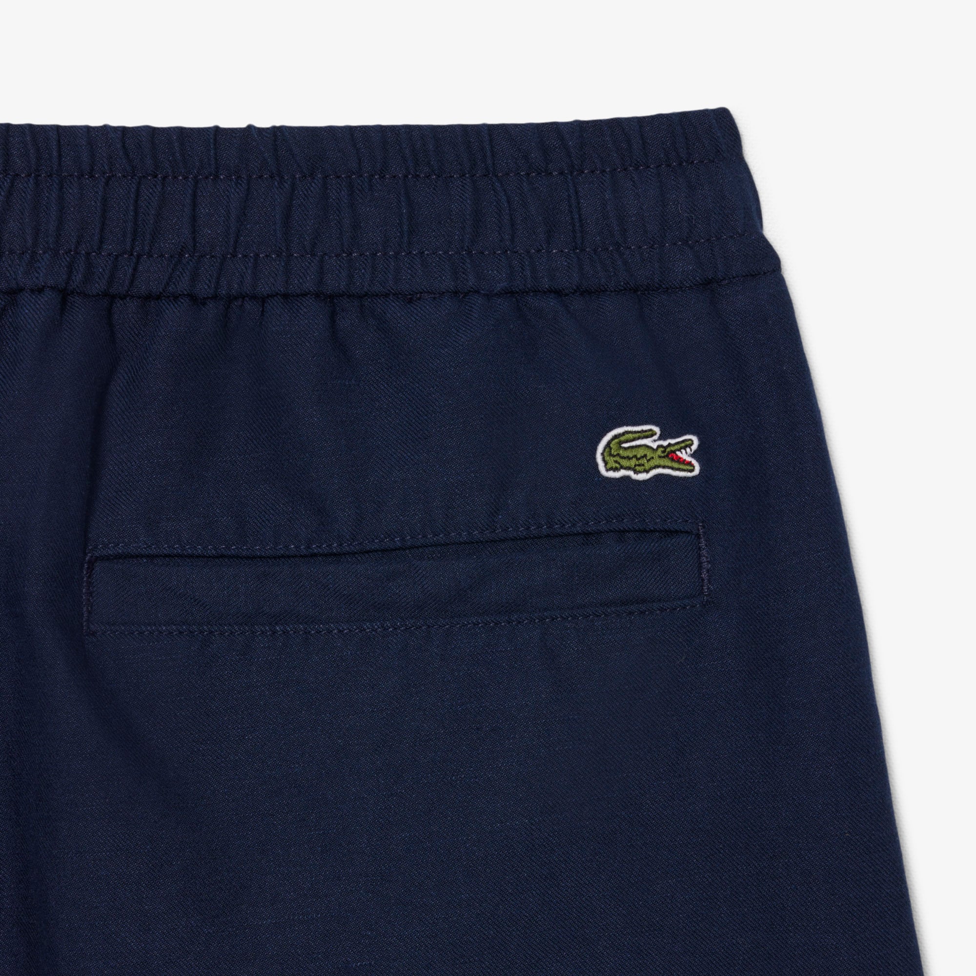 Quần Ngắn Lacoste Nam Ống Suông Chất Liệu Twill Pha Linen