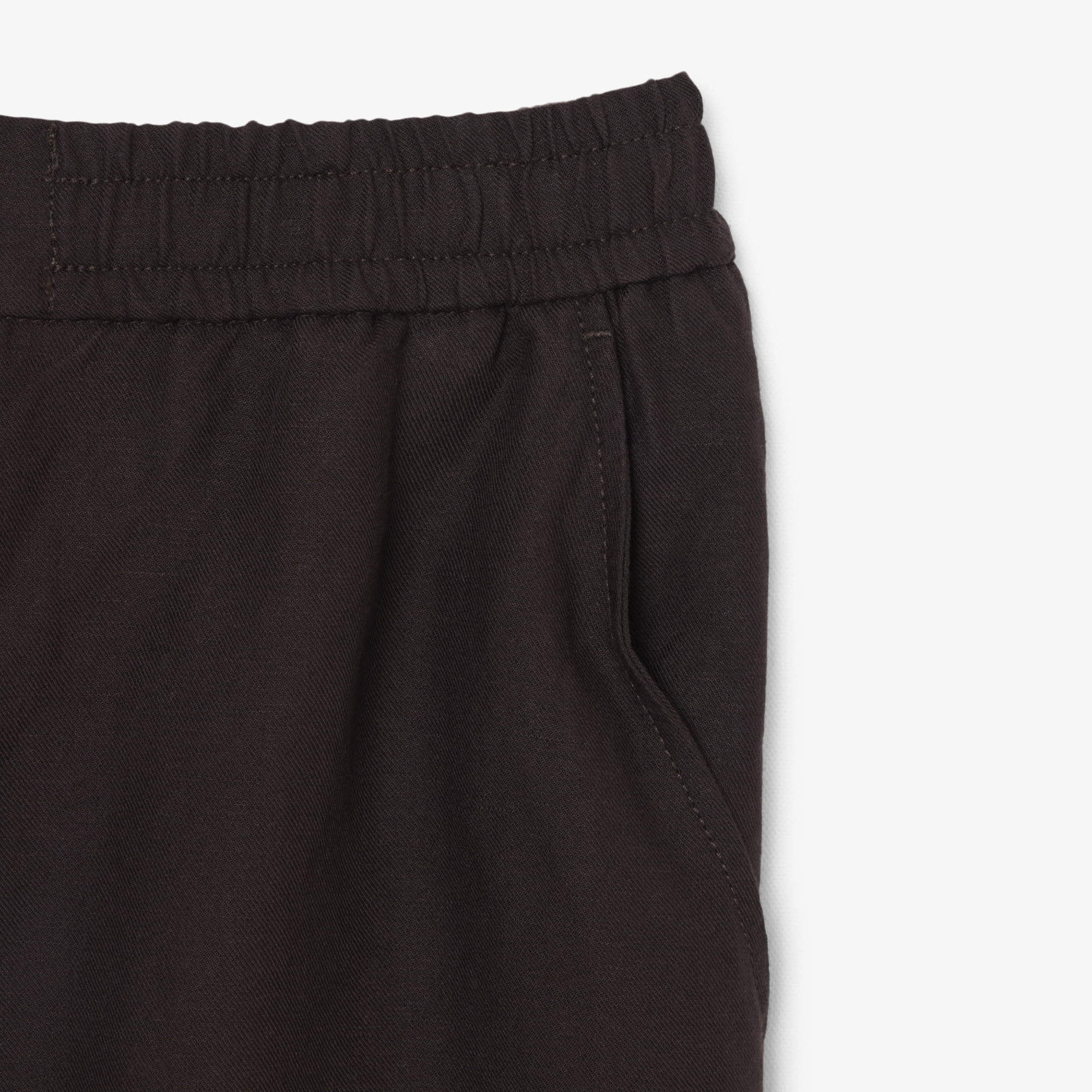 Quần Ngắn Lacoste Nam Ống Suông Chất Liệu Twill Pha Linen