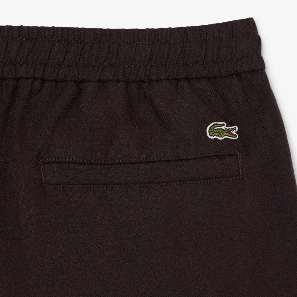 Quần Ngắn Lacoste Nam Ống Suông Chất Liệu Twill Pha Linen
