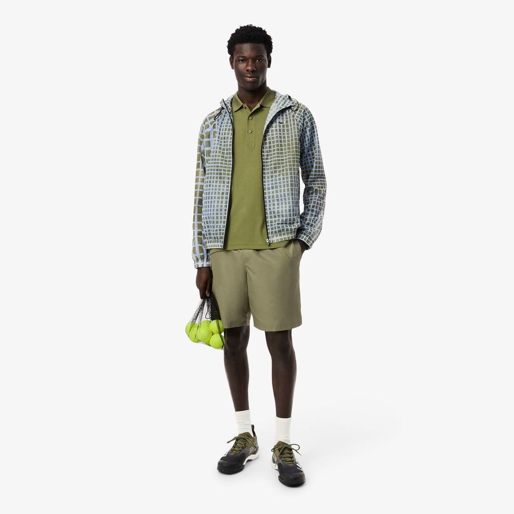 Quần Ngắn Tennis Lacoste Nam Chất Liệu Vải Taffeta Kim Cương Nhẹ