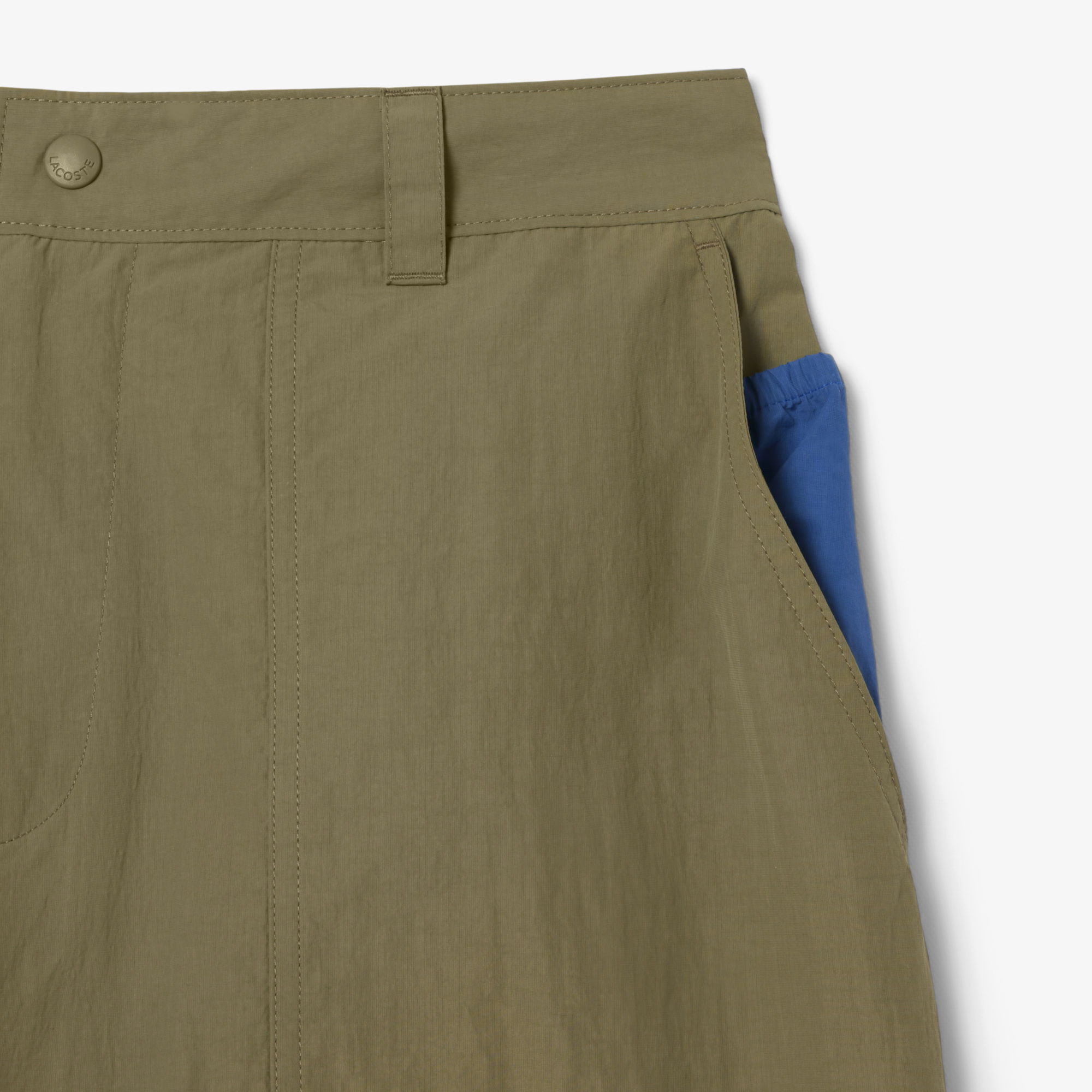 Quần Ngắn Lacoste Nam Dáng Rộng Chất Liệu Nylon Chống Gió Chống Thấm Nước