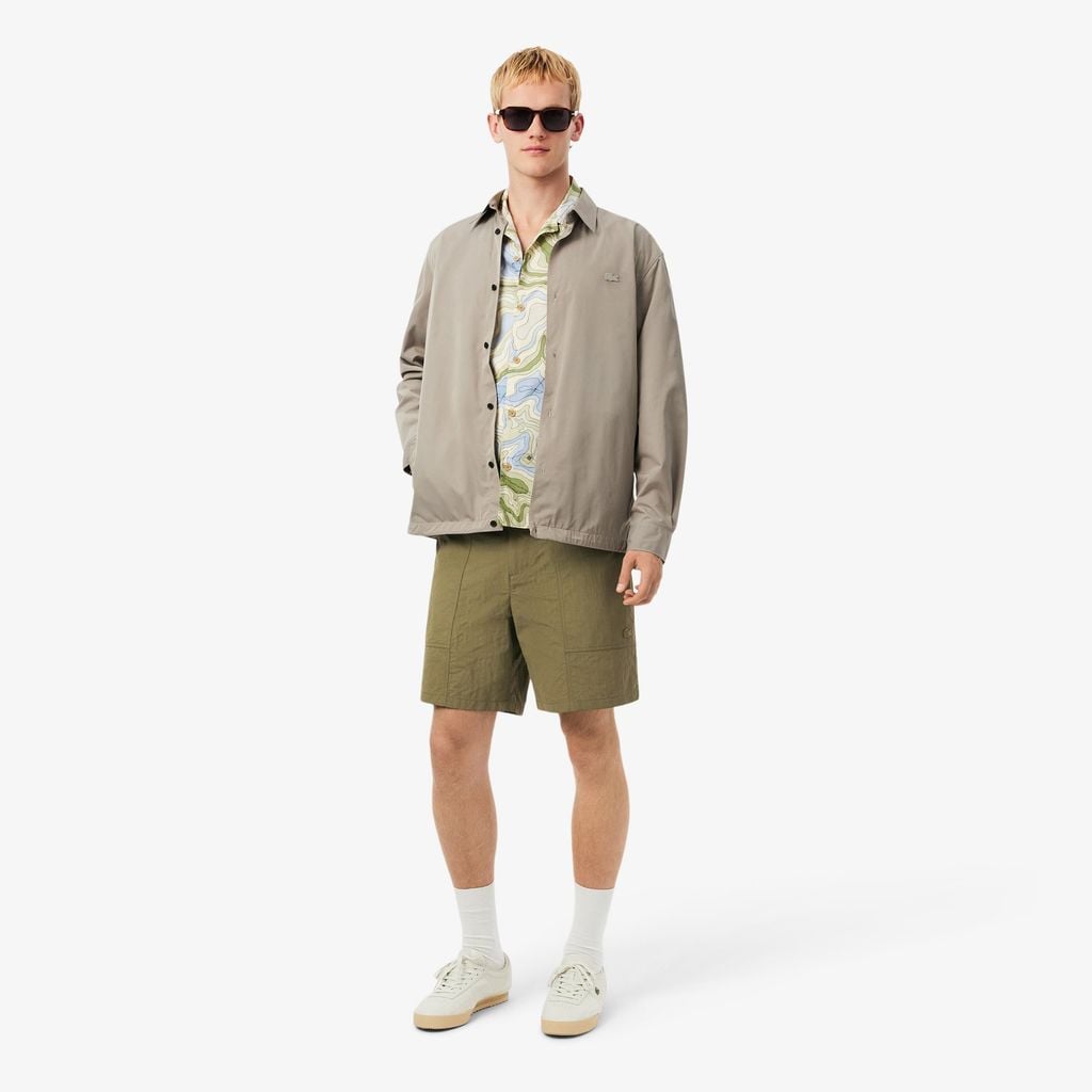 Quần Ngắn Lacoste Nam Dáng Rộng Chất Liệu Nylon Chống Gió Chống Thấm Nước