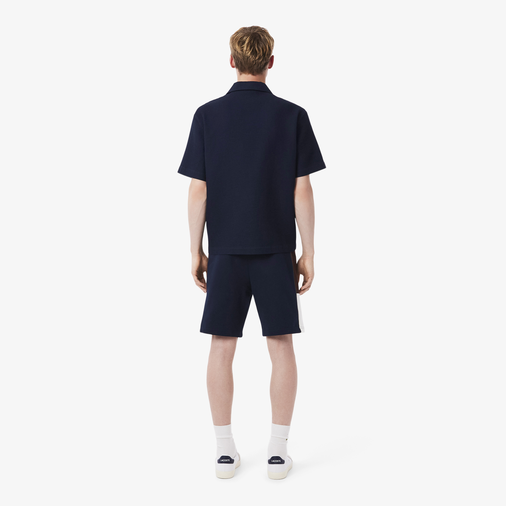 Quần Ngắn Nỉ Lacoste Nam Họa Tiết Colour-Block