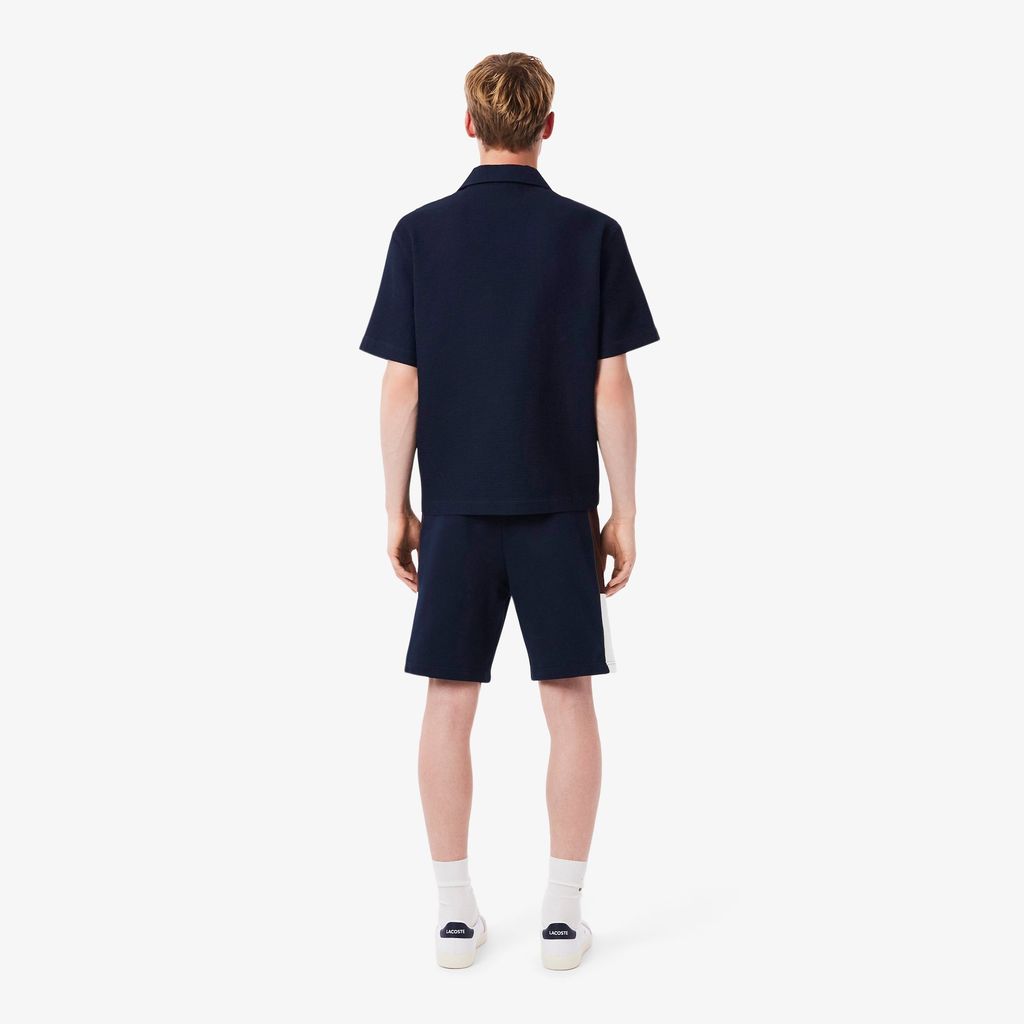 Quần Ngắn Nỉ Lacoste Nam Họa Tiết Colour-Block