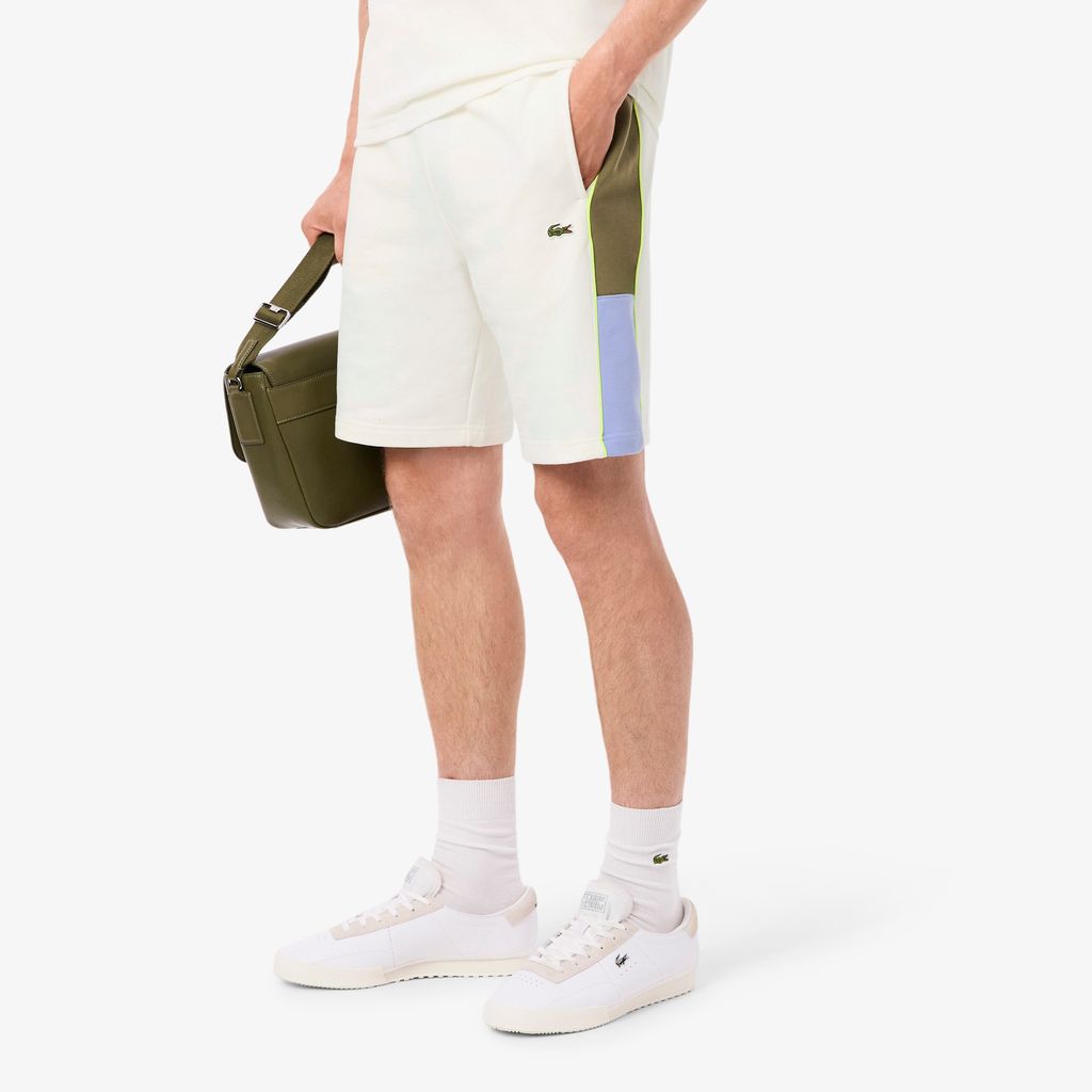 Quần Ngắn Nỉ Lacoste Nam Họa Tiết Colour-Block