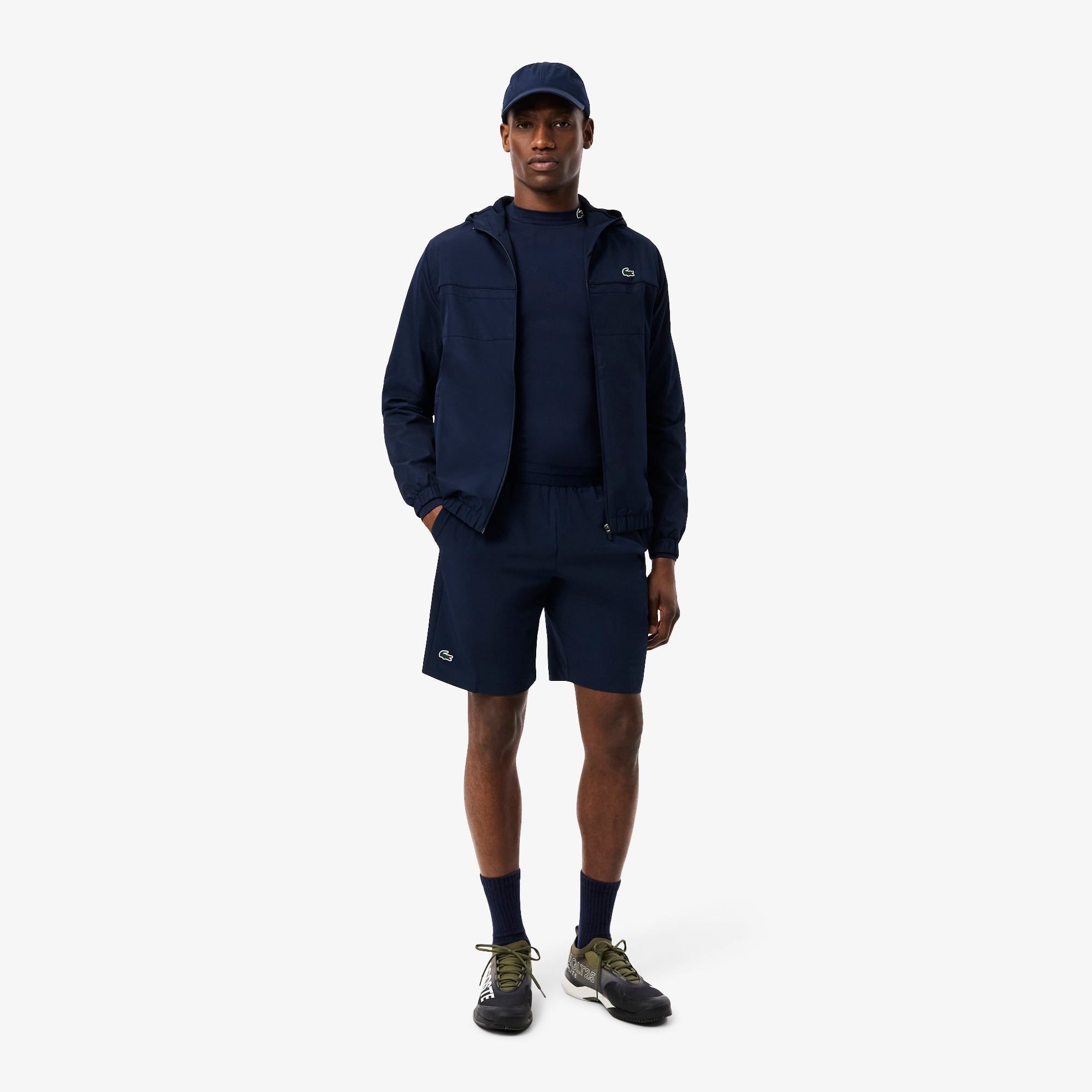 Quần Ngắn Tennis Lacoste Nam Dáng Suông Công Nghệ Ultra-Dry
