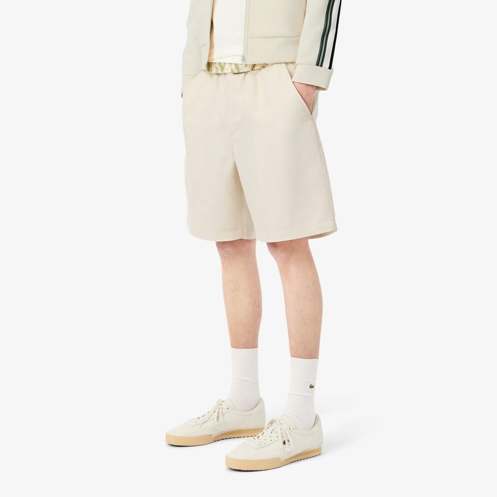 Quần Ngắn Lacoste Nam Ống Suông Chất Liệu Lanh