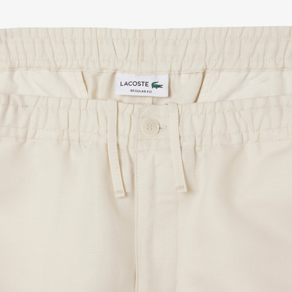 Quần Ngắn Lacoste Nam Ống Suông Chất Liệu Lanh