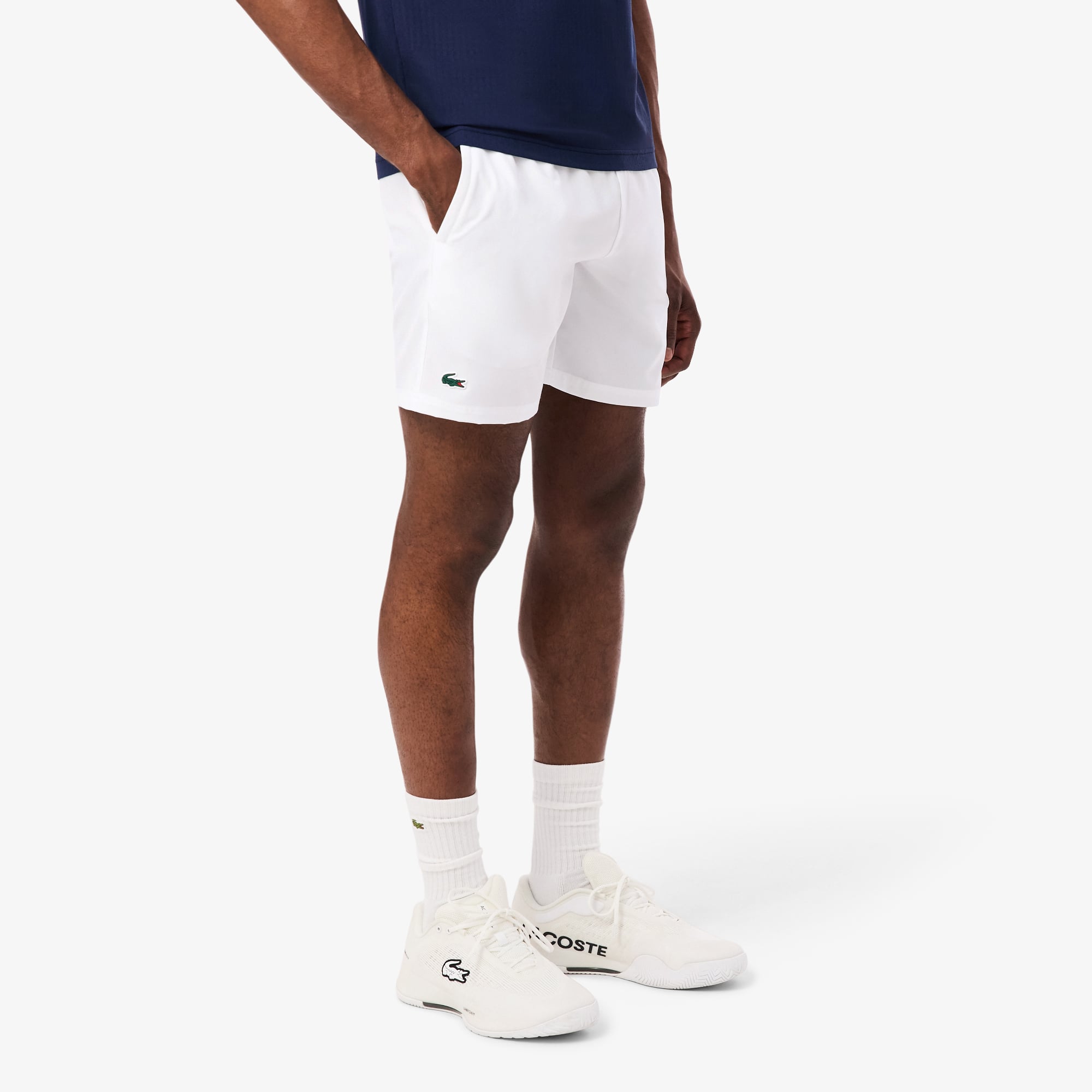 Quần Ngắn Tennis Lacoste Nam Ống Suông Co Giãn Công Nghệ Thoáng Khí