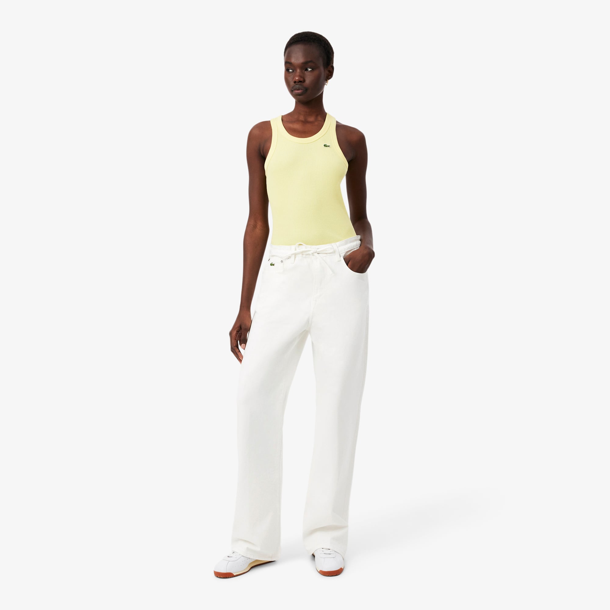 Quần Jeans Dài Lacoste Nữ Ống Rộng