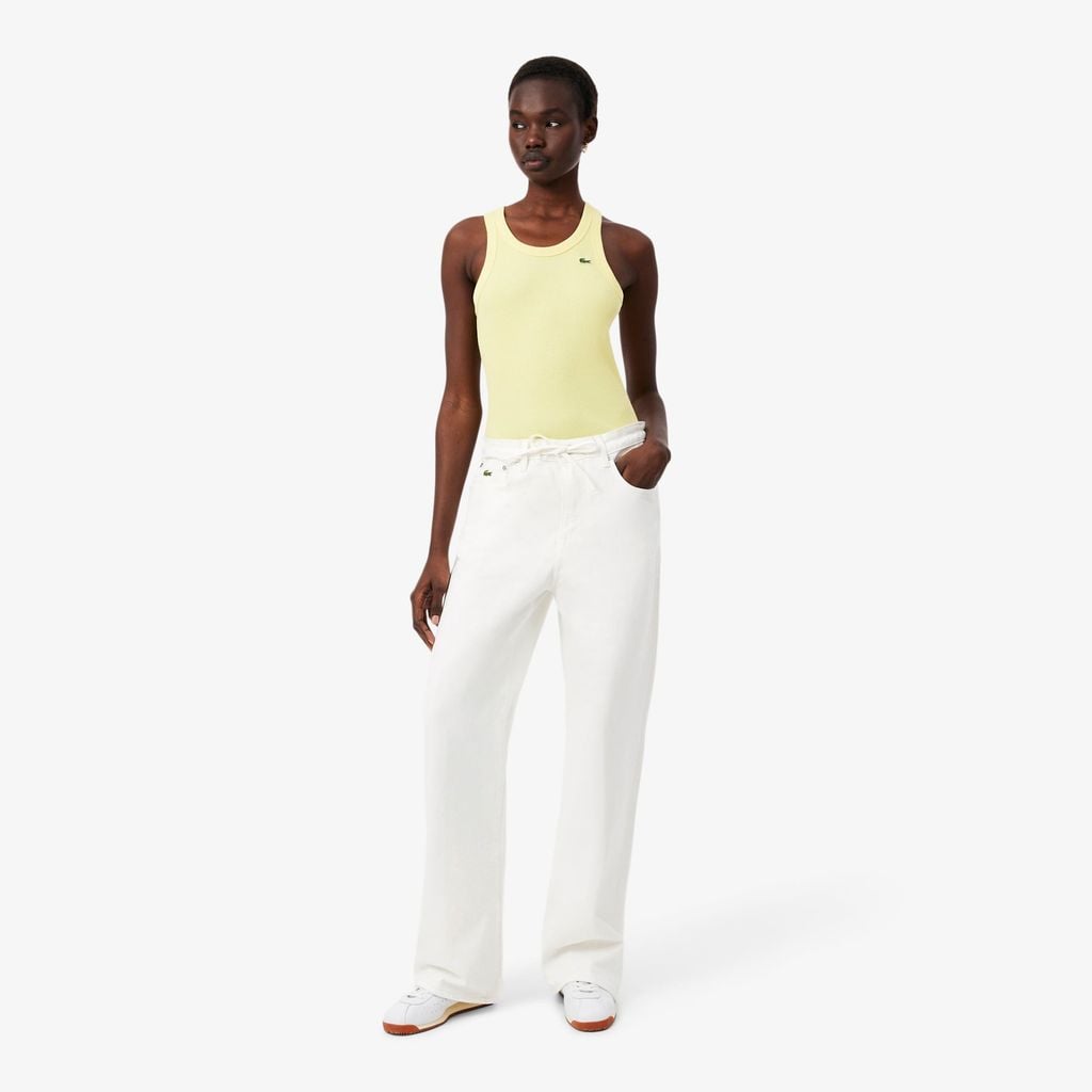 Quần Jeans Dài Lacoste Nữ Ống Rộng