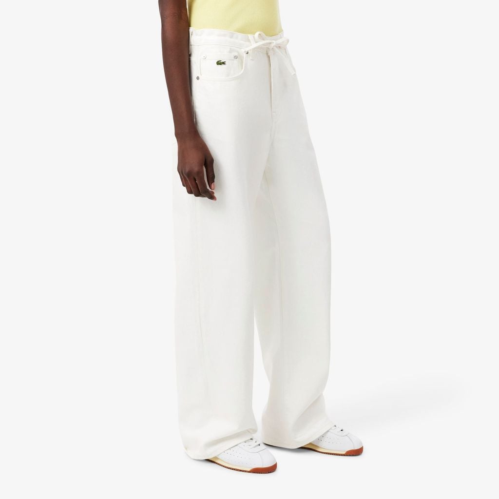 Quần Jeans Dài Lacoste Nữ Ống Rộng
