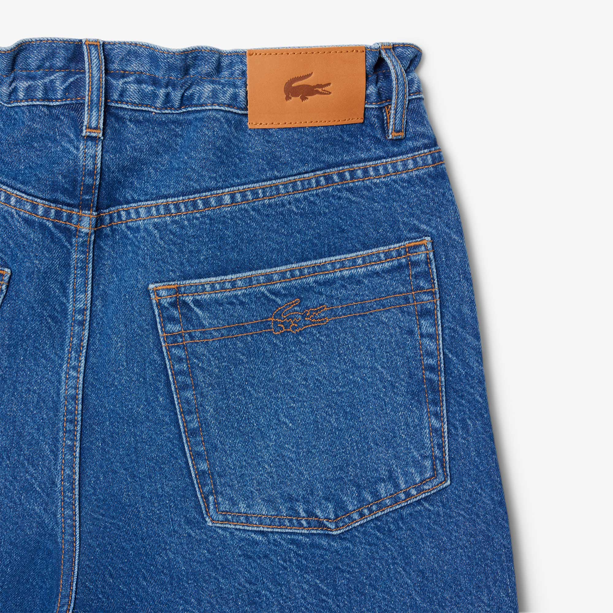 Quần Jeans Dài Lacoste Nữ Ống Rộng