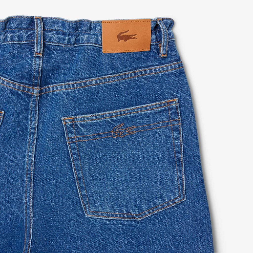 Quần Jeans Dài Lacoste Nữ Ống Rộng