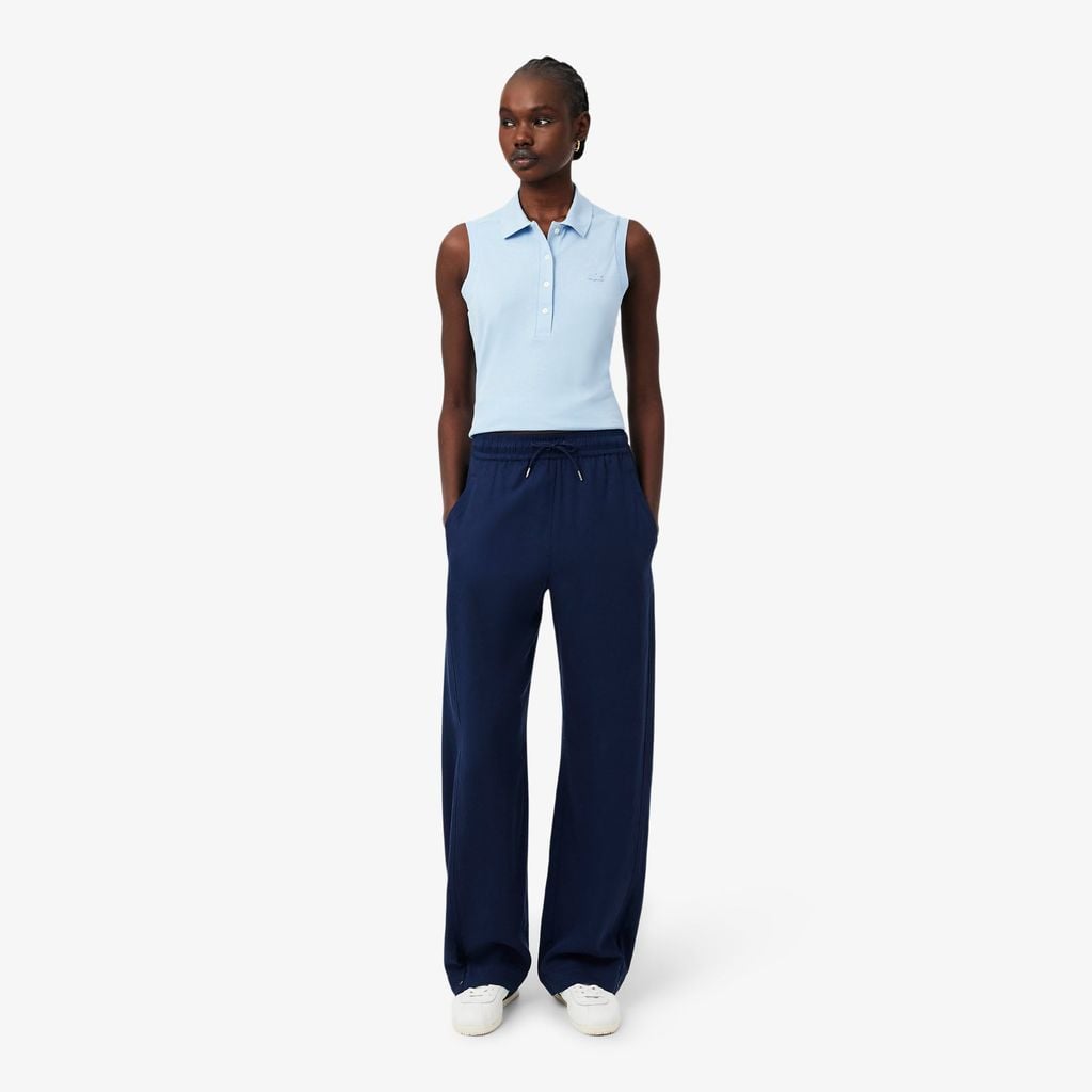 Quần Nỉ Dài Lacoste Nữ Ống Rộng Mềm Mại