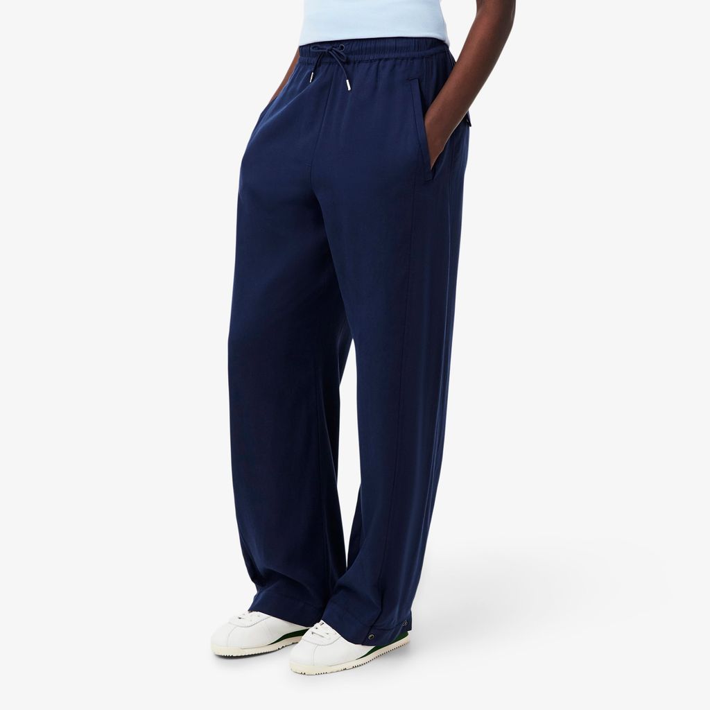 Quần Nỉ Dài Lacoste Nữ Ống Rộng Mềm Mại