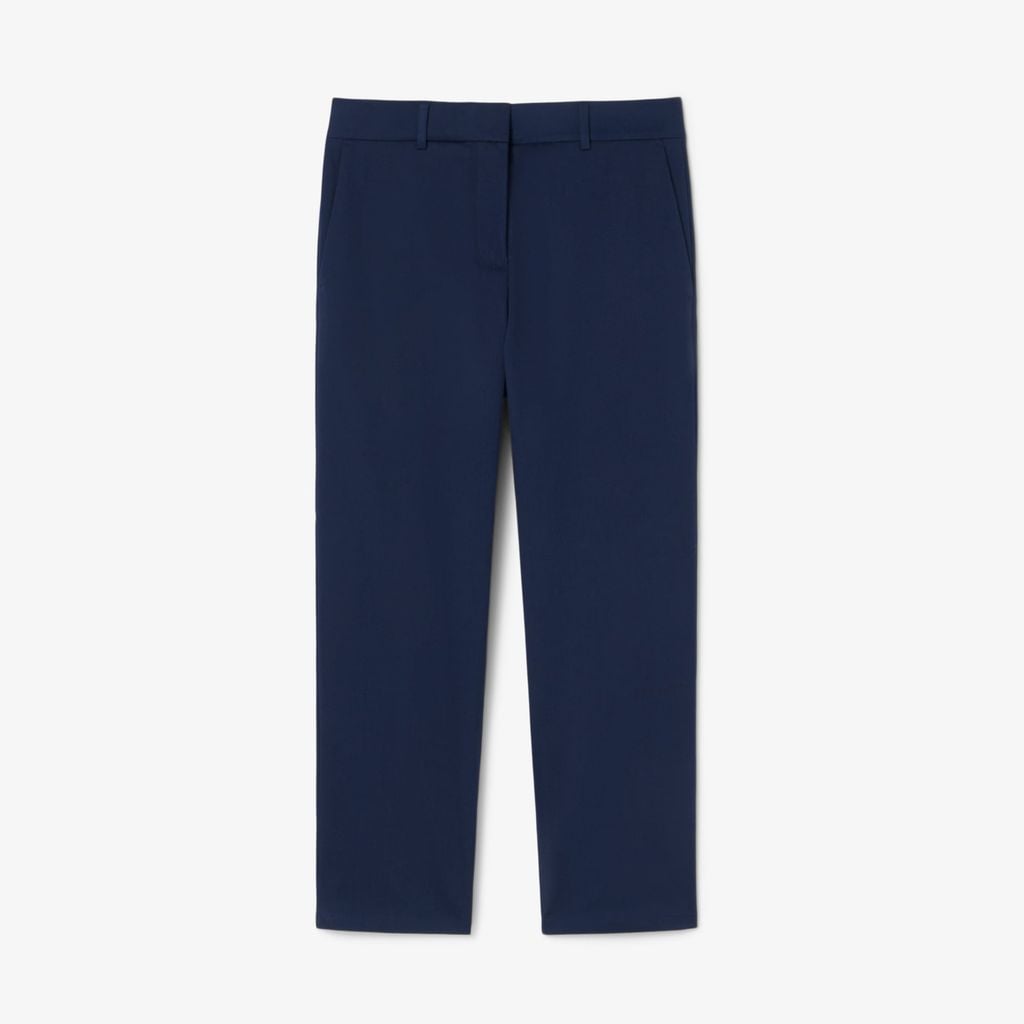 Quần Chino Dài Lacoste Nữ Ống Đứng Chất Liệu Cotton Gabardine