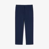 Quần Chino Dài Lacoste Nữ Ống Đứng Chất Liệu Cotton Gabardine
