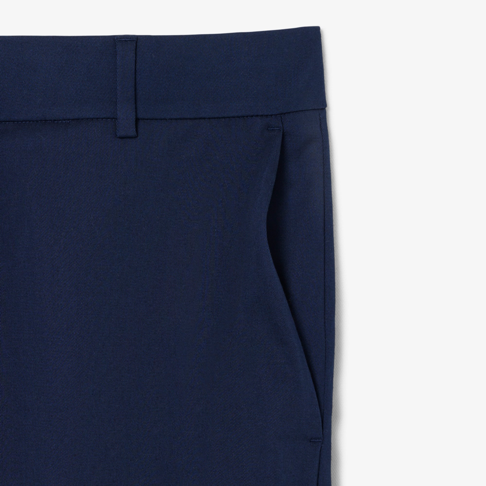 Quần Chino Dài Lacoste Nữ Ống Đứng Chất Liệu Cotton Gabardine