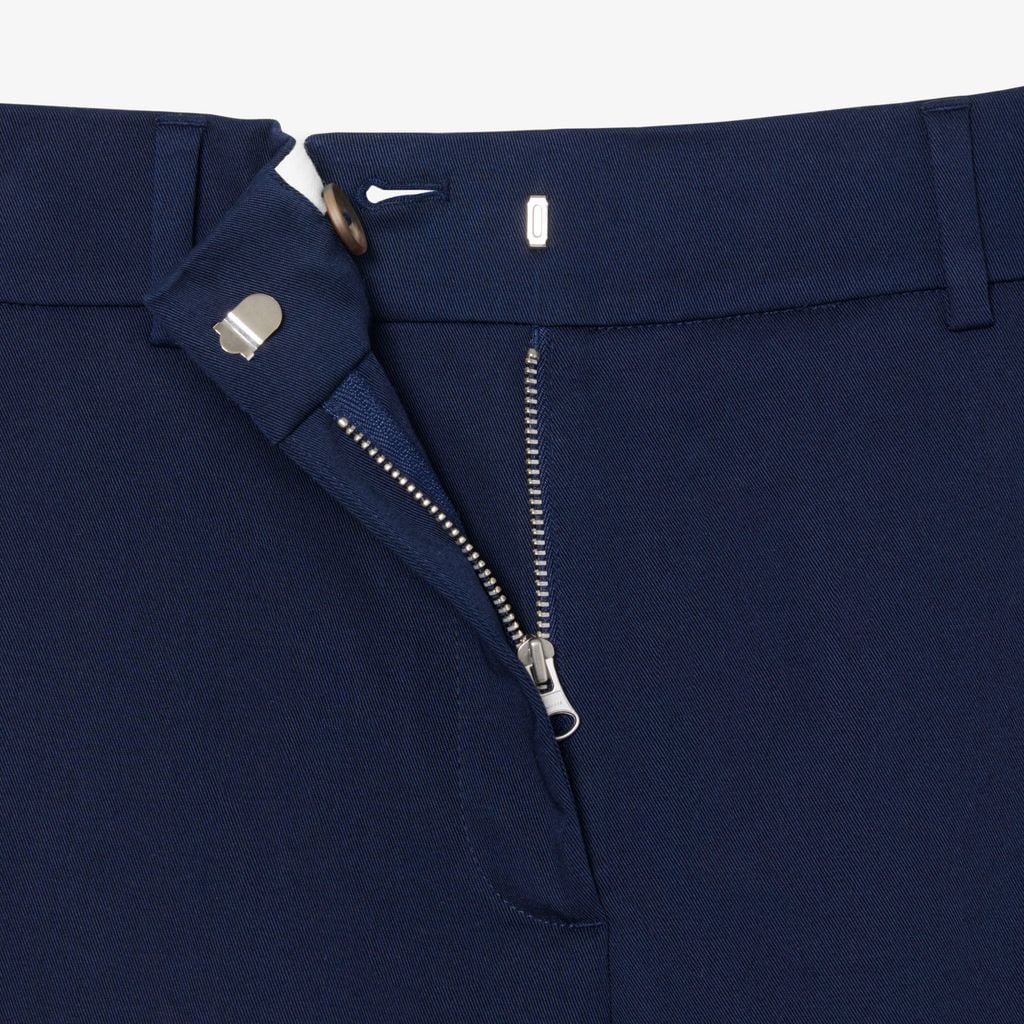 Quần Chino Dài Lacoste Nữ Ống Đứng Chất Liệu Cotton Gabardine