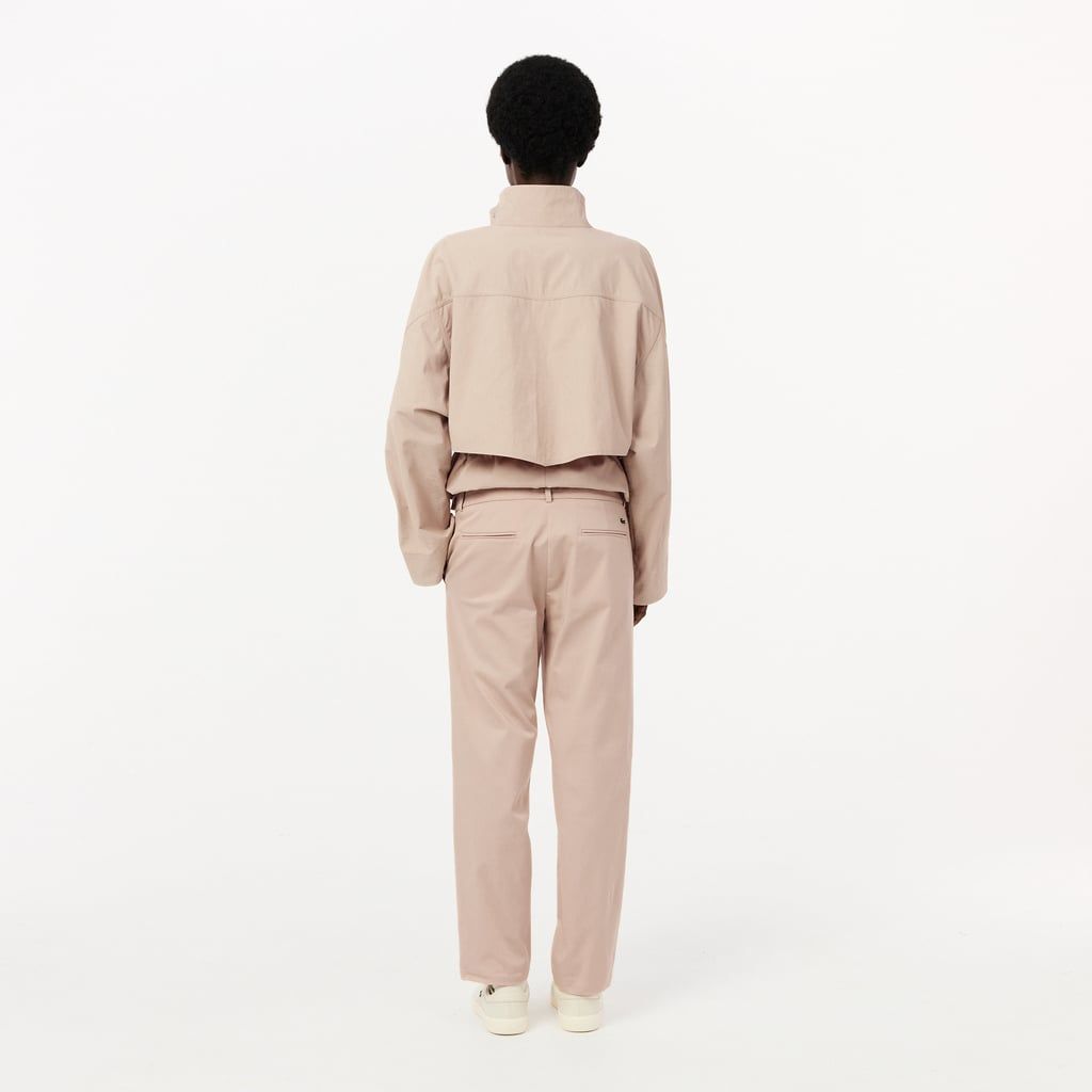 Quần Chino Dài Lacoste Nữ Ống Đứng Chất Liệu Cotton Gabardine