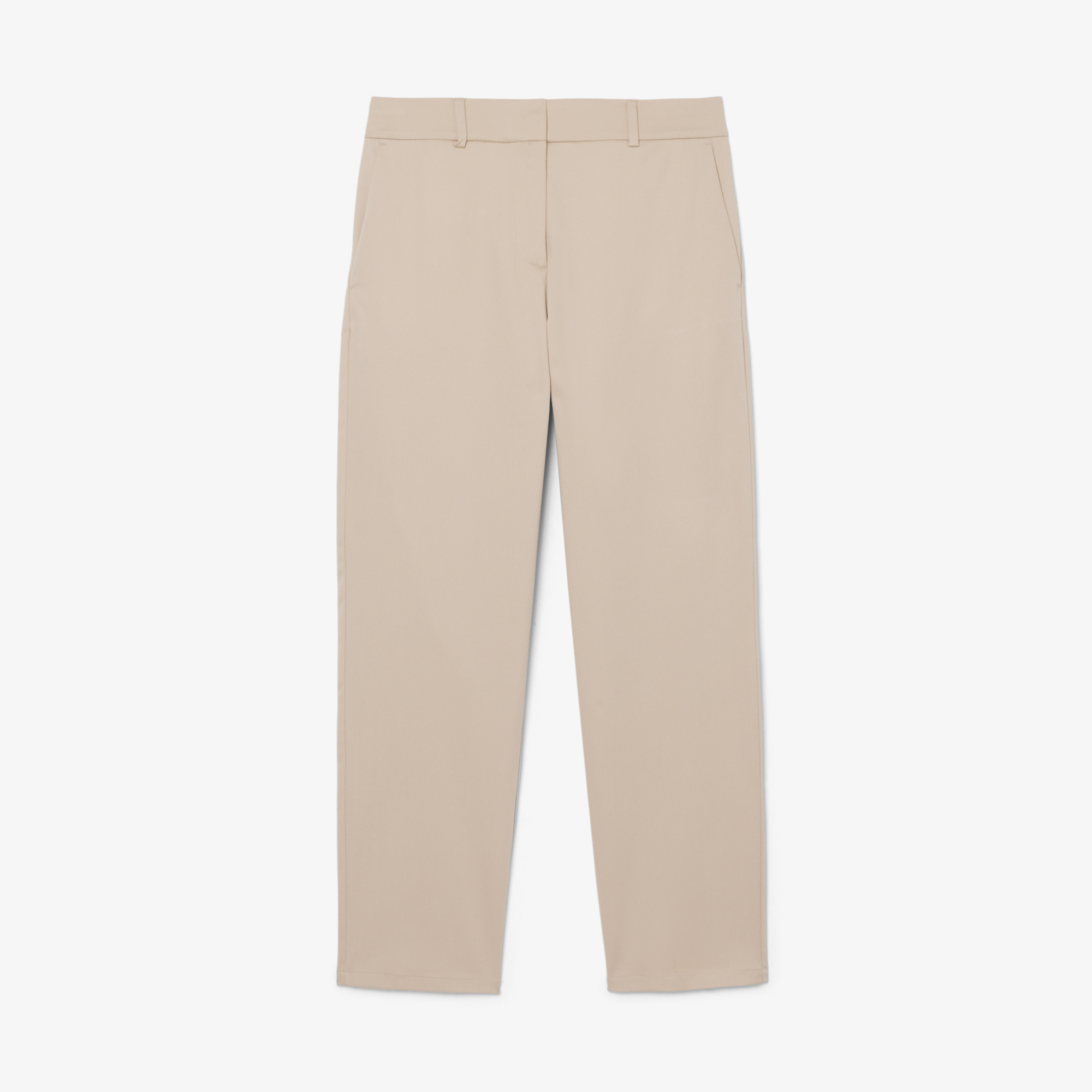 Quần Chino Dài Lacoste Nữ Ống Đứng Chất Liệu Cotton Gabardine