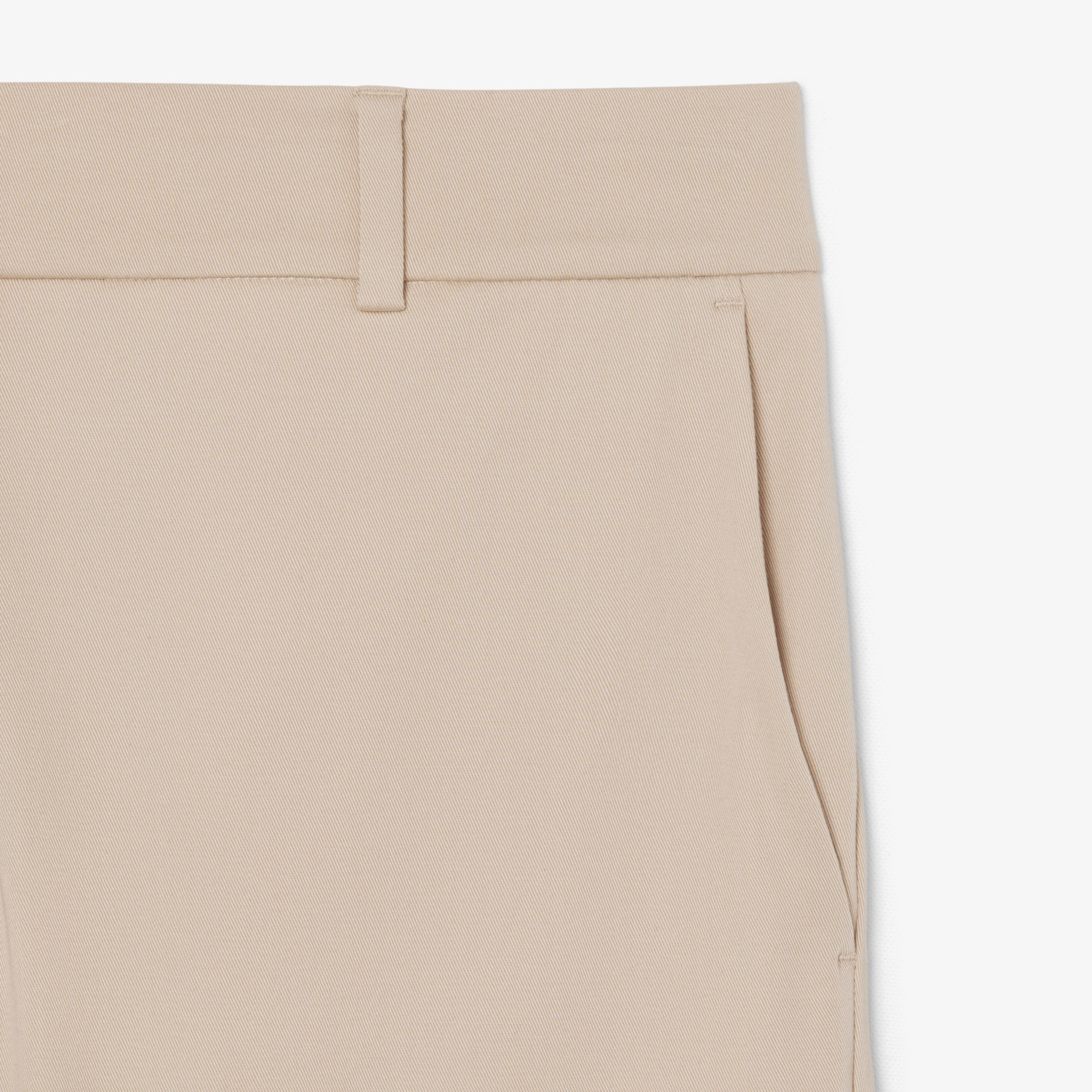 Quần Chino Dài Lacoste Nữ Ống Đứng Chất Liệu Cotton Gabardine