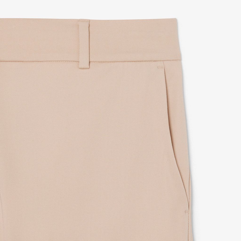 Quần Chino Dài Lacoste Nữ Ống Đứng Chất Liệu Cotton Gabardine