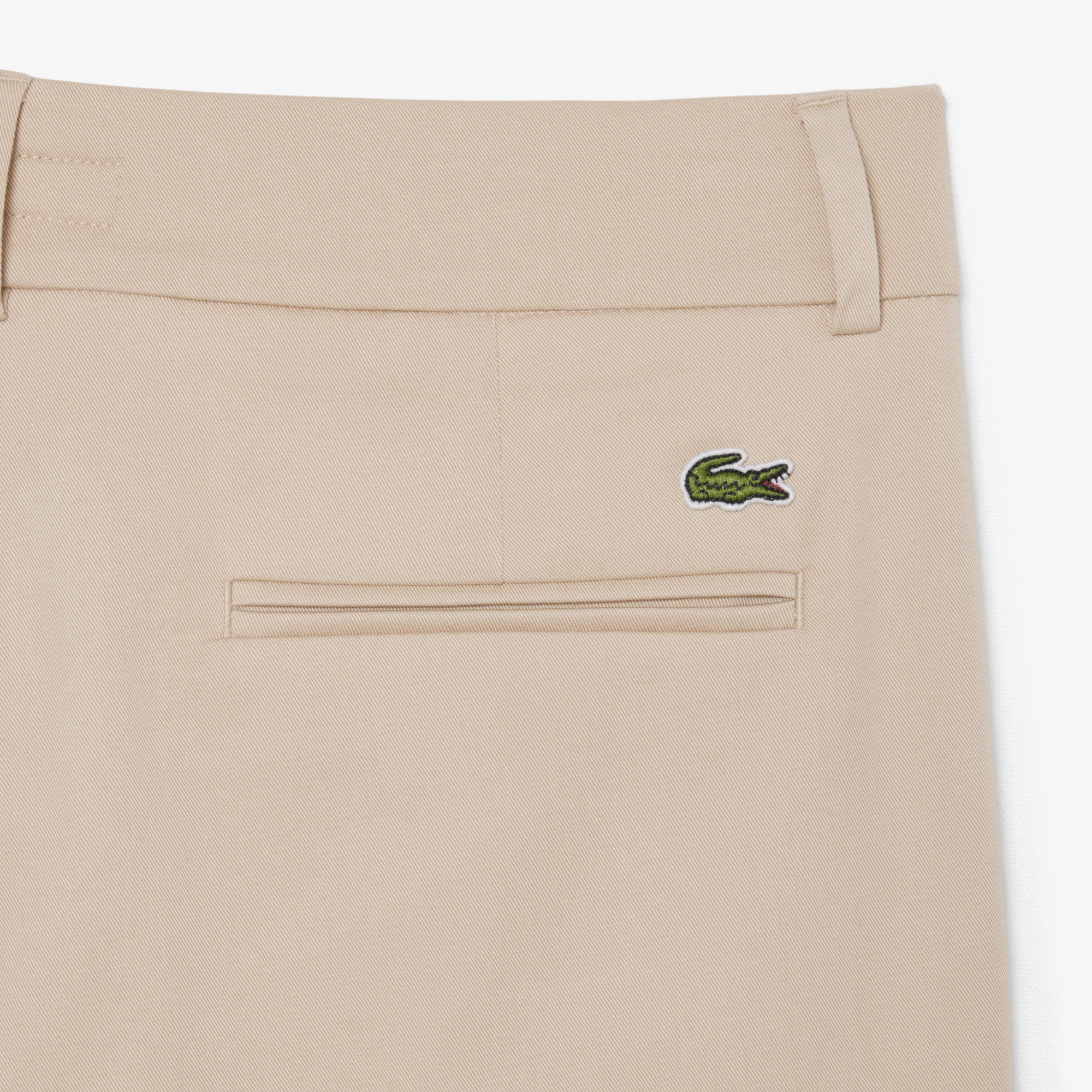 Quần Chino Dài Lacoste Nữ Ống Đứng Chất Liệu Cotton Gabardine